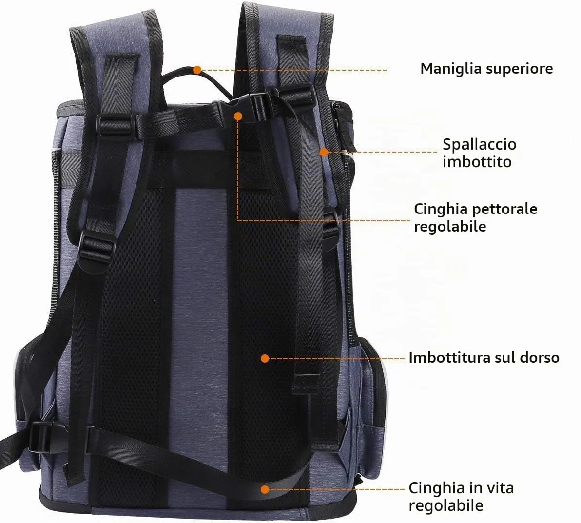 Morpilot Zaino Trasportino per Cani e Gatti fino a 7kg con Cinturino di Sicurezza Interno - immagine 7