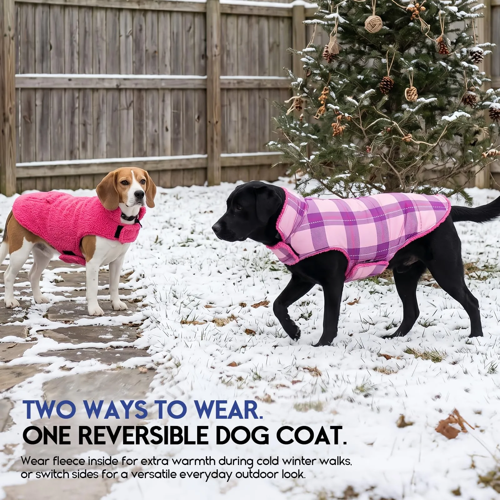 ASENKU Cappotto Cane Invernale Impermeabile Reversibile, Taglia XL - immagine 8
