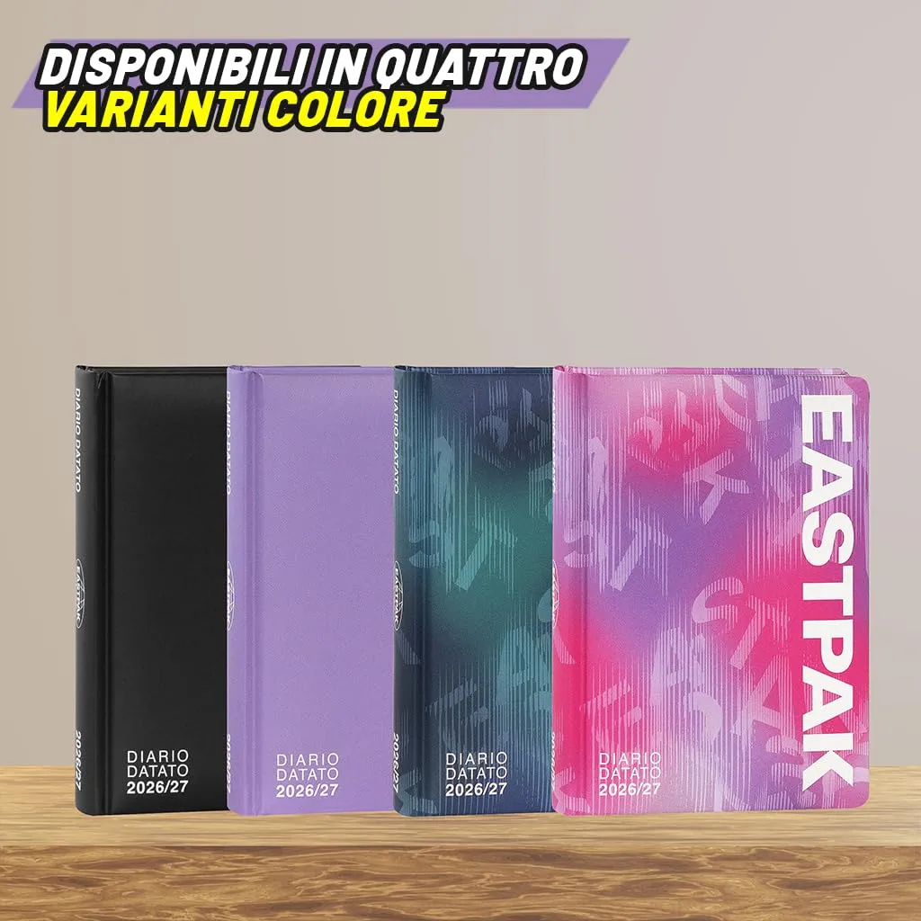 Eastpak Diario Scuola 2026-2027, Datato 13 Mesi, Copertina Imbottita, 352 Pagine e Stickers, 12 x 16.5 cm - immagine 7