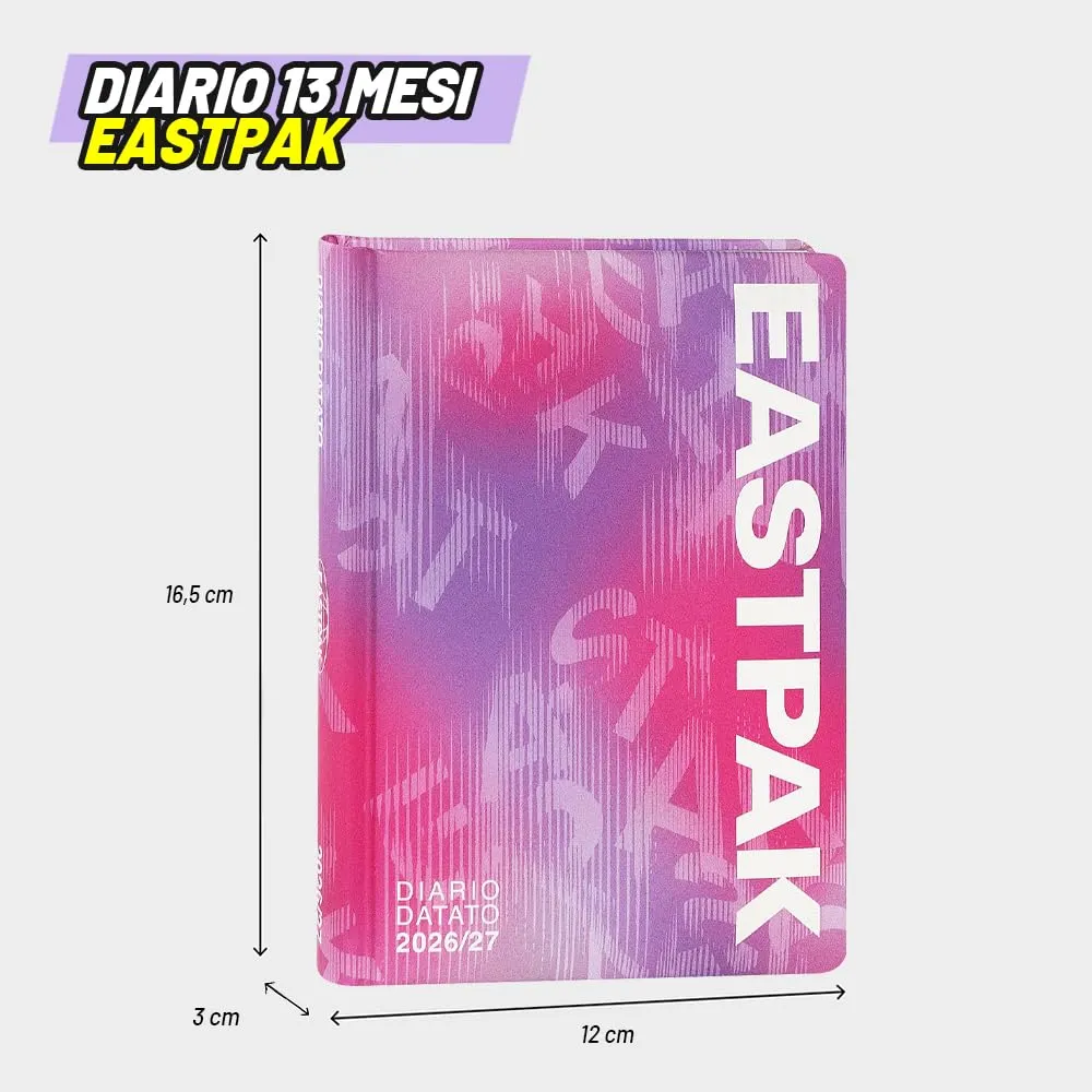 Eastpak Diario Scuola 2026-2027, Datato 13 Mesi, Copertina Imbottita, 352 Pagine e Stickers, 12 x 16.5 cm - immagine 5