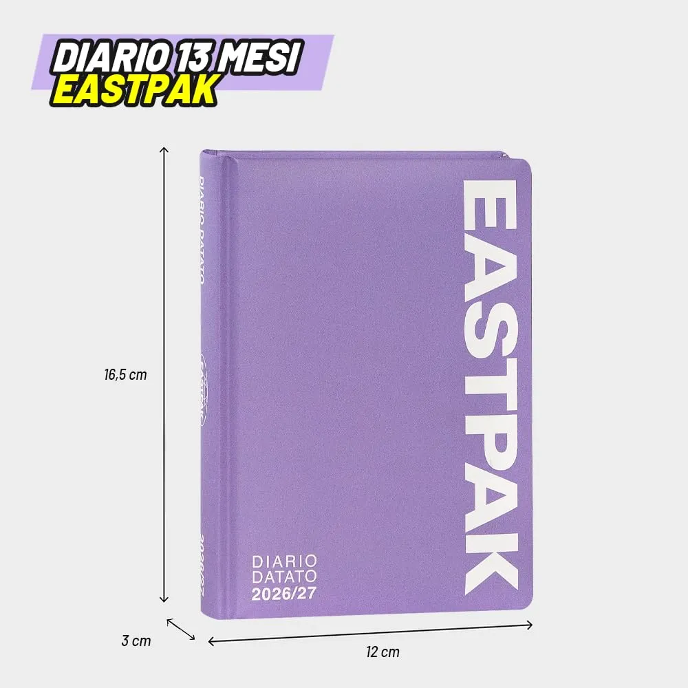 Eastpak Diario Scuola 2026-2027, Datato 13 Mesi, Copertina Imbottita, 352 Pagine e Stickers, 12 x 16.5 cm - immagine 5
