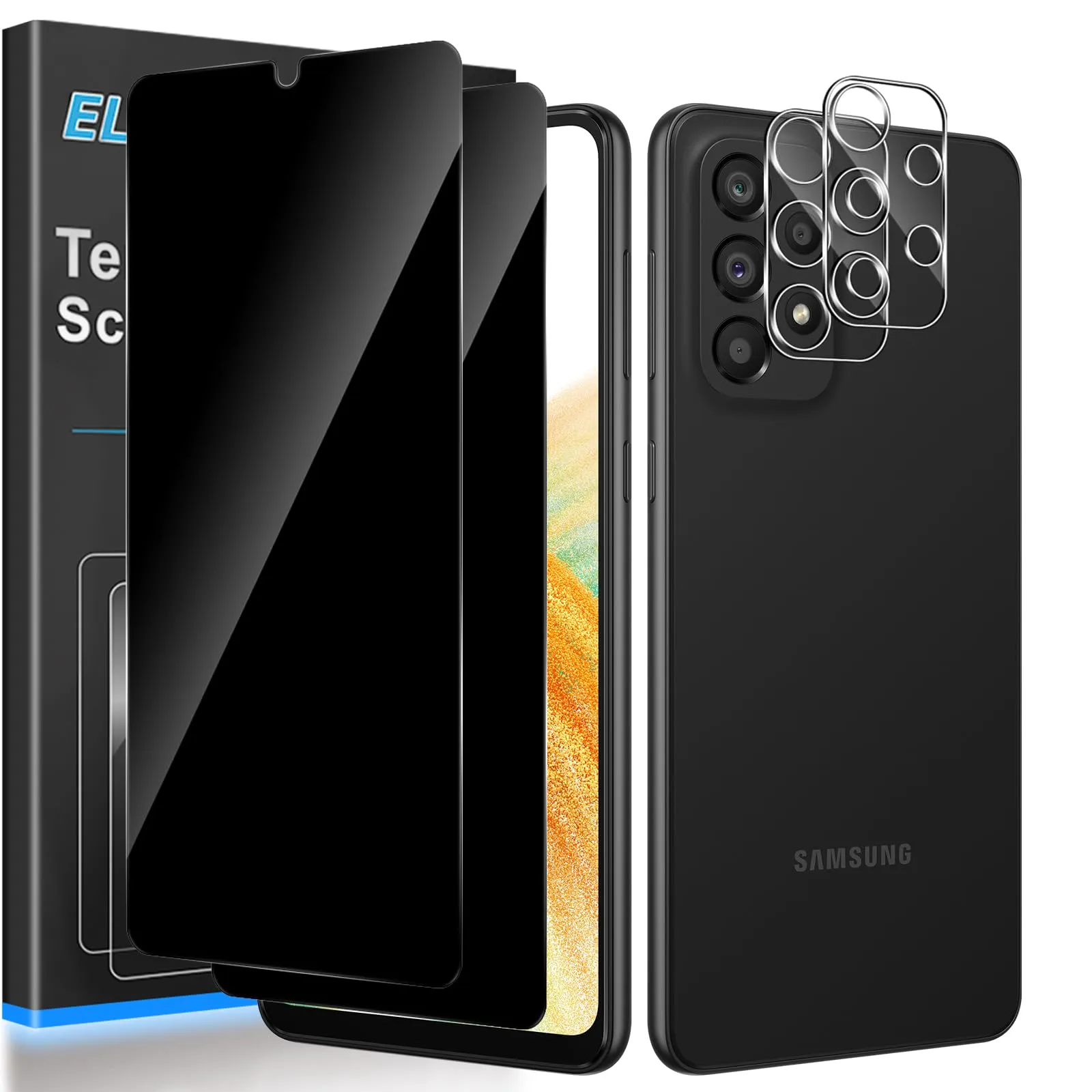 ELYCO Vetro Temperato Privacy per Samsung Galaxy A33 5G, 2+2 Pezzi - immagine 1