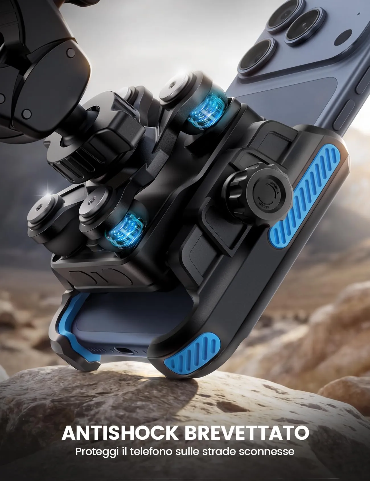 Lamicall Supporto Telefono Moto e Bici Antivibrazione BCSP11-EU-BU - immagine 2