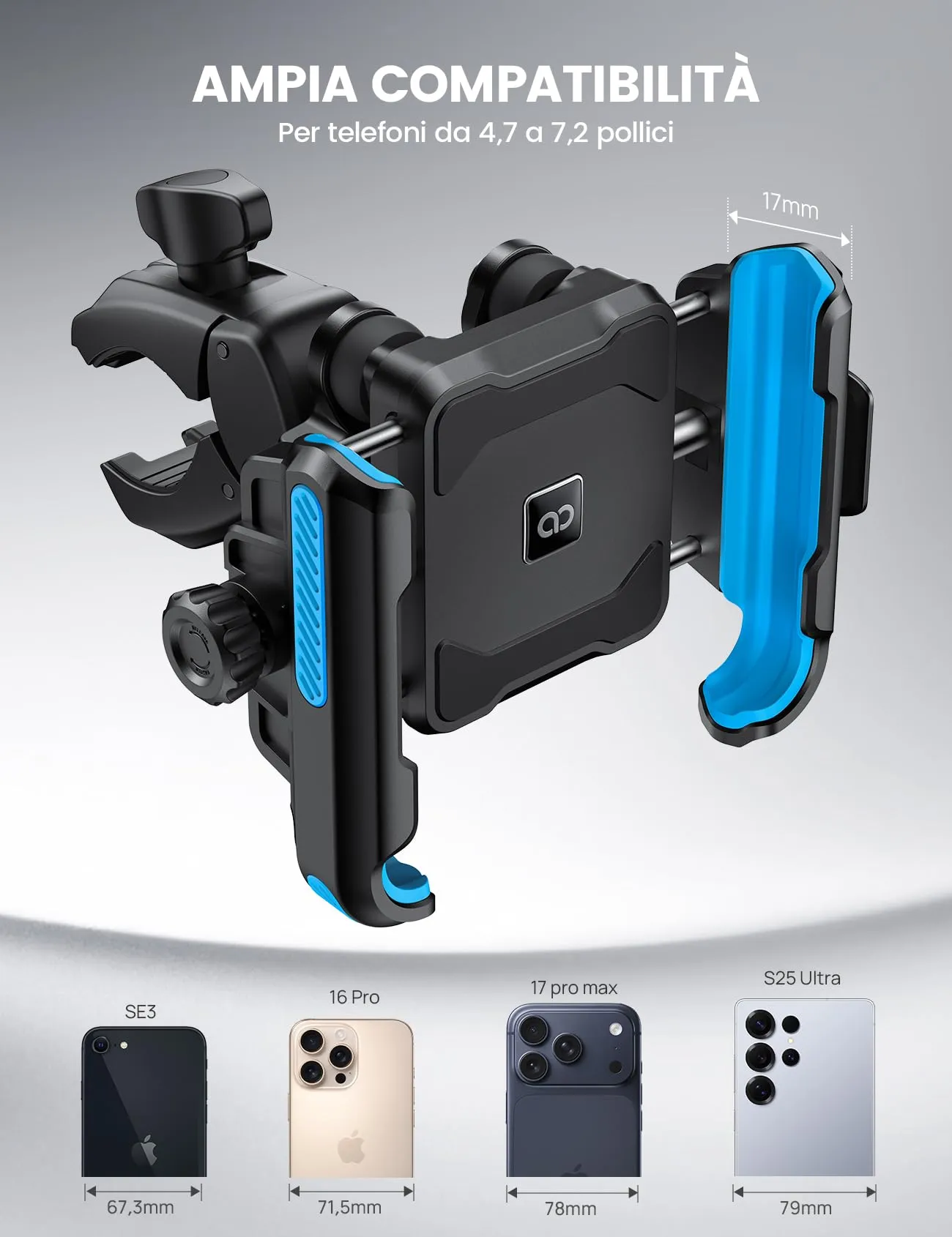 Lamicall Supporto Telefono Moto e Bici Antivibrazione BCSP11-EU-BU - immagine 5