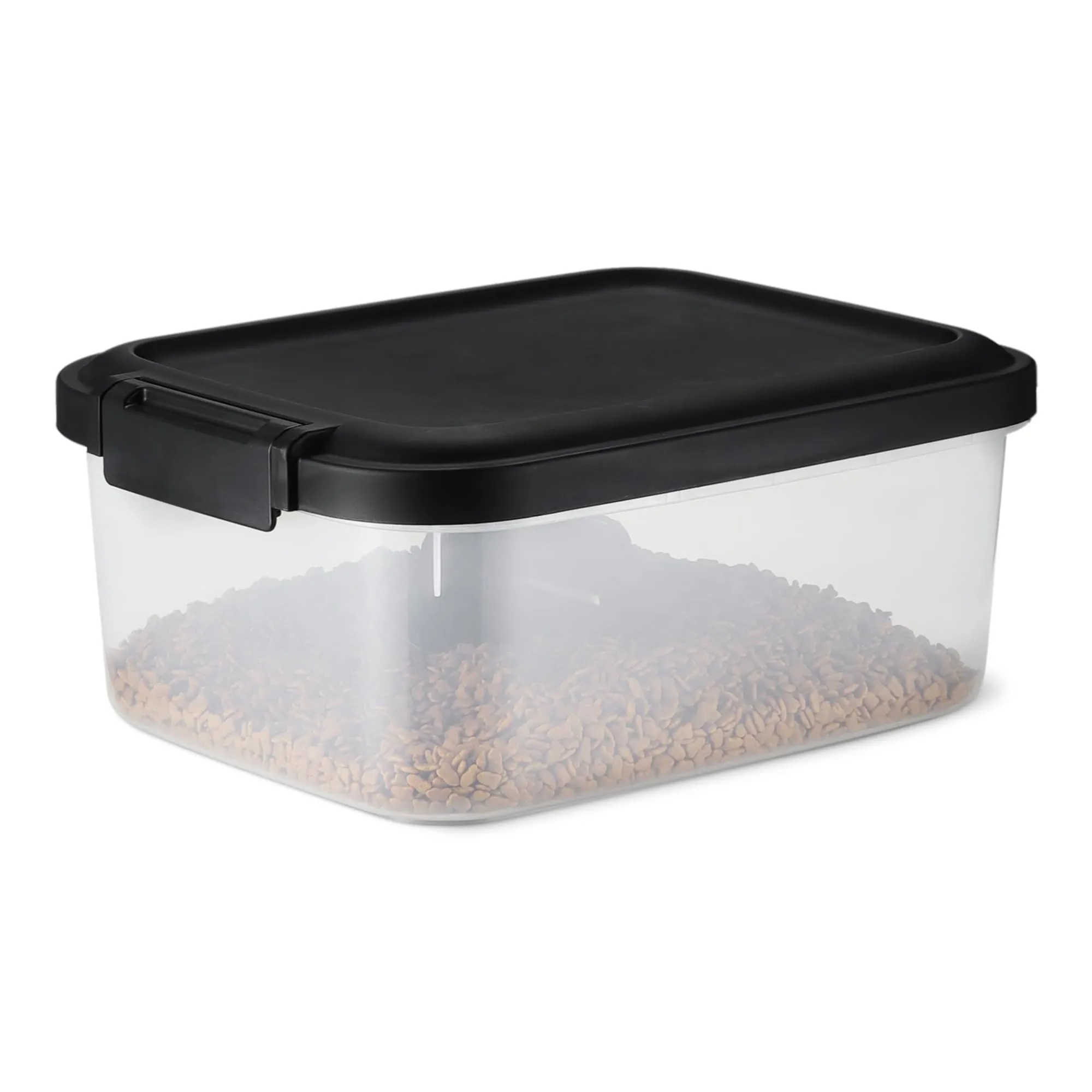 Amazon Basics Contenitore per Cibo per Animali Domestici, 4.5 kg, Trasparente e Nero - immagine 1
