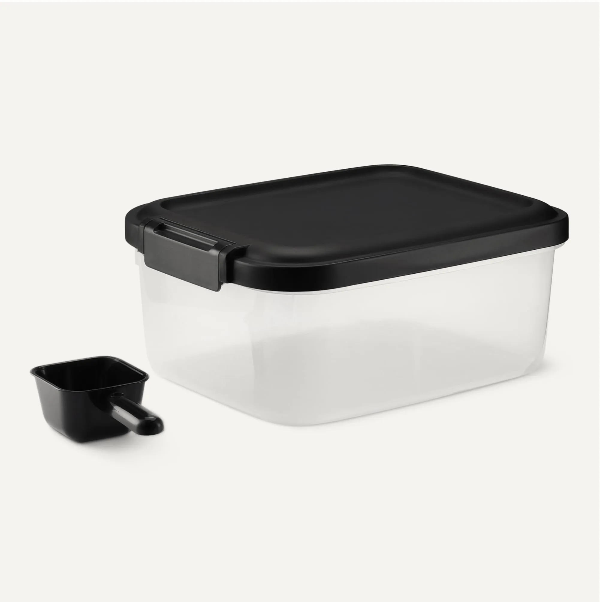 Amazon Basics Contenitore per Cibo per Animali Domestici, 4.5 kg, Trasparente e Nero - immagine 3
