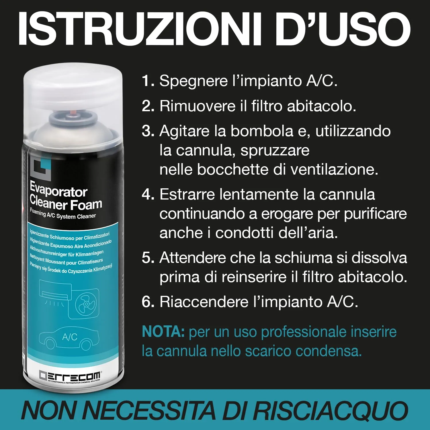 Errecom Evaporator Cleaner Foam, 400 mL - immagine 6
