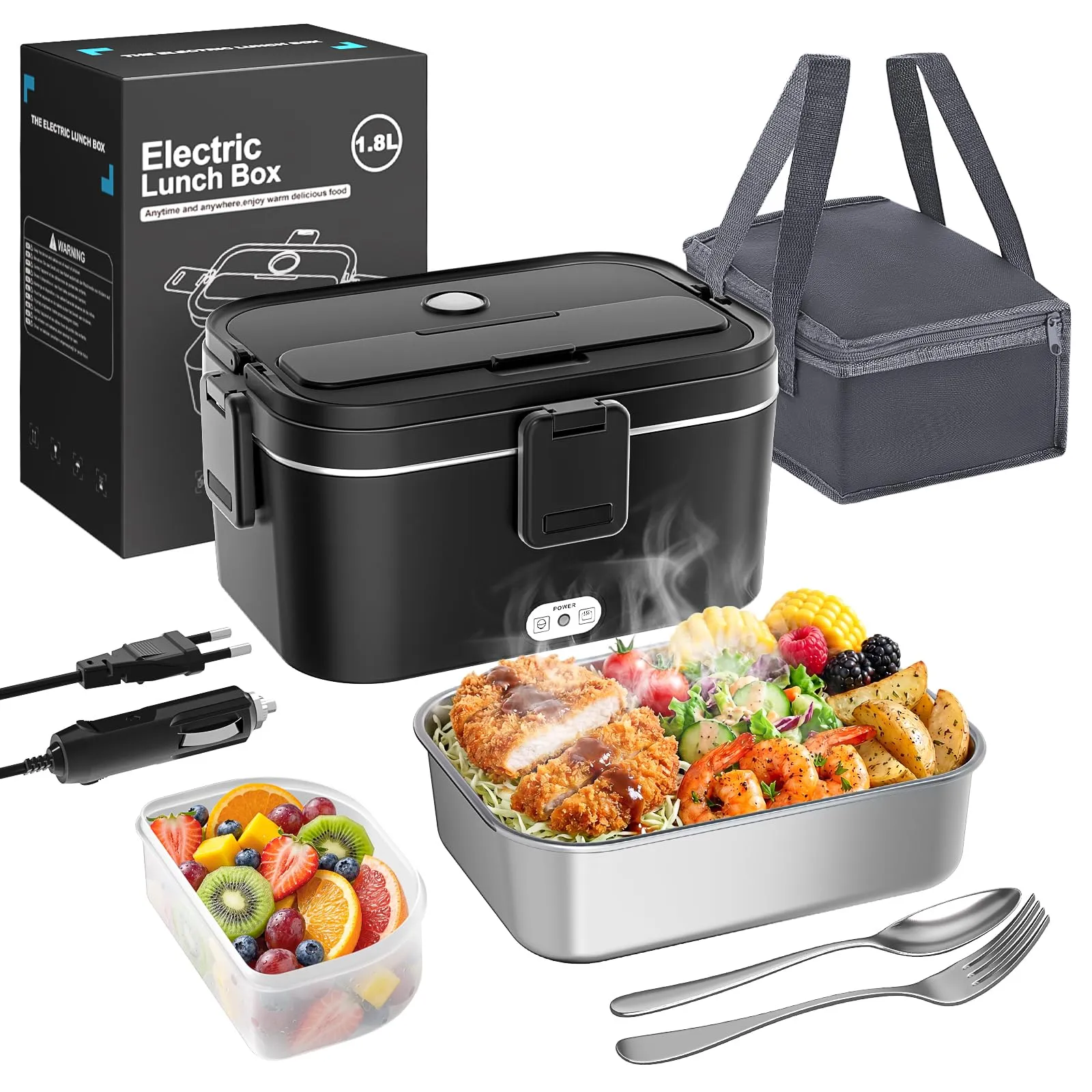 AOKBON Scaldavivande Elettrico Portatile 1,8L 120W per Auto, Casa e Camion - immagine 1