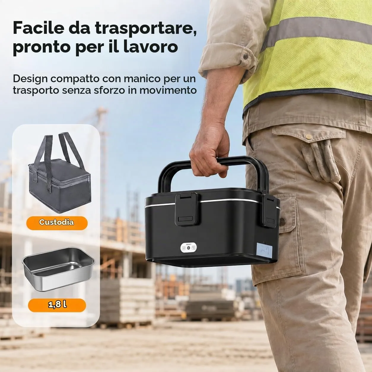 AOKBON Scaldavivande Elettrico Portatile 1,8L 120W per Auto, Casa e Camion - immagine 4