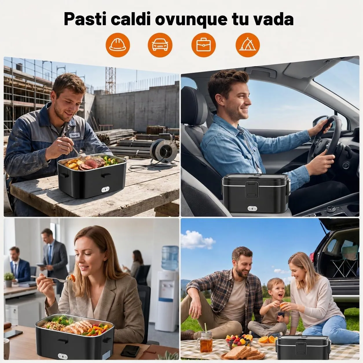 AOKBON Scaldavivande Elettrico Portatile 1,8L 120W per Auto, Casa e Camion - immagine 8