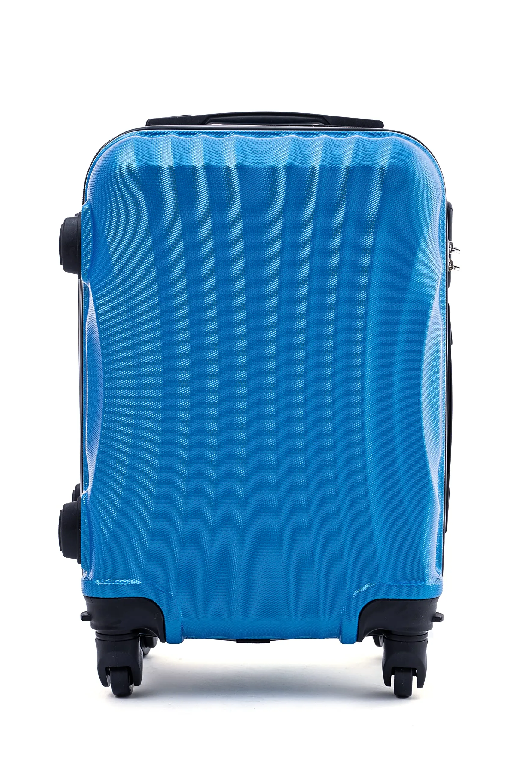 R.Leone Valigia Trolley Bagaglio a Mano 55x40x20 cm, 4 Ruote Rimovibili, ABS Ultraleggero 20373N, Azzurro - immagine 3
