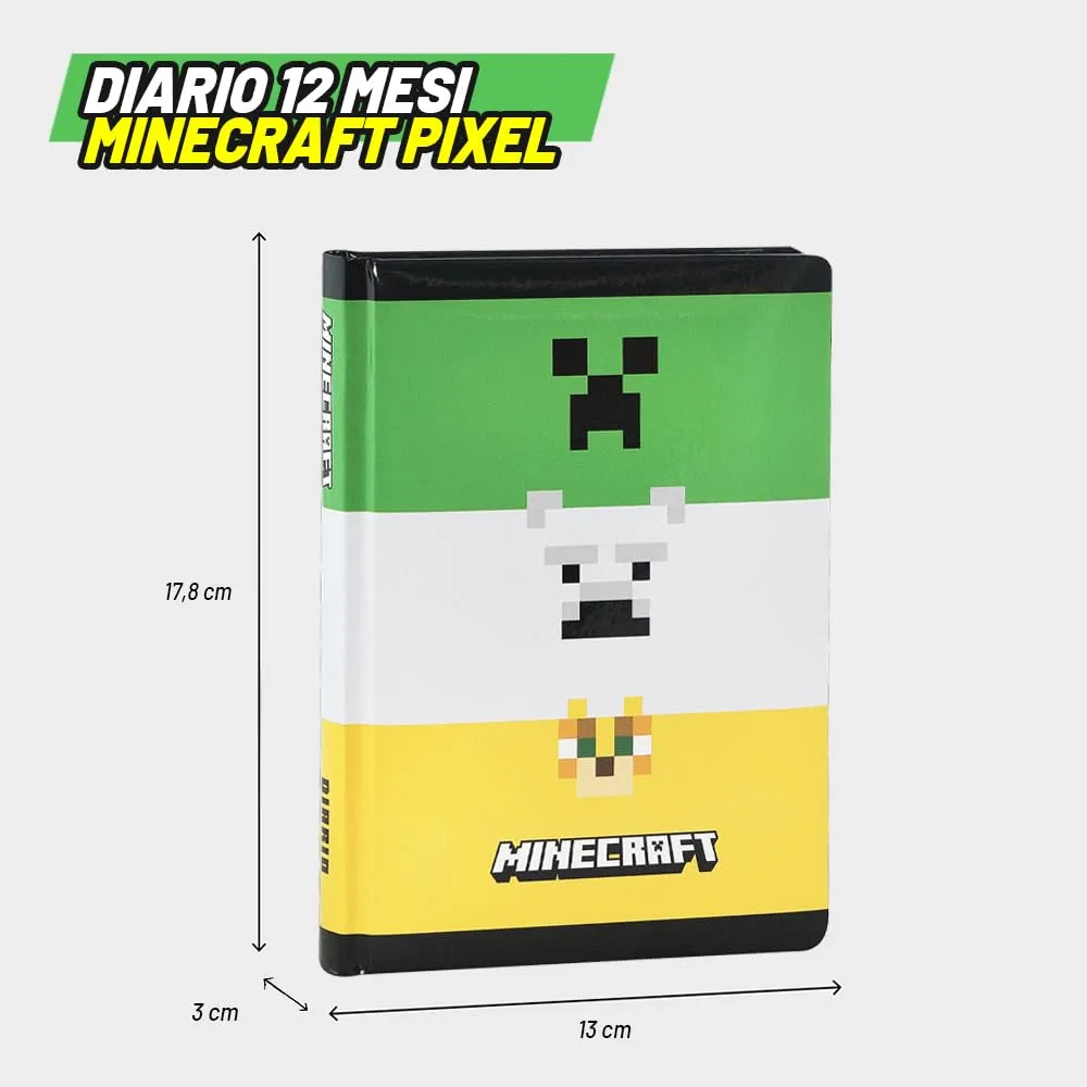 Franco Cosimo Panini Minecraft Diario Scuola Ufficiale, 12 Mesi, Copertina Imbottita, 320 Pagine, 13x17.8 cm - immagine 5