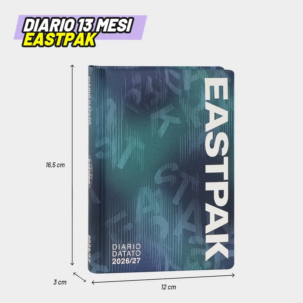 Eastpak Diario Scuola 2026-2027, Datato 13 Mesi, Copertina Imbottita, 352 Pagine e Stickers, 12 x 16.5 cm - immagine 5