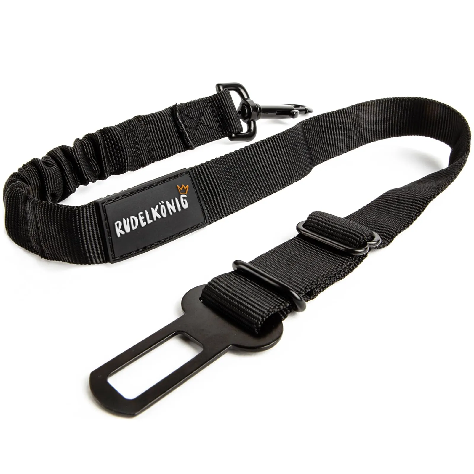 Rudelkönig Cintura di Sicurezza per Cani Auto, Elastica e Regolabile, Nero - immagine 1