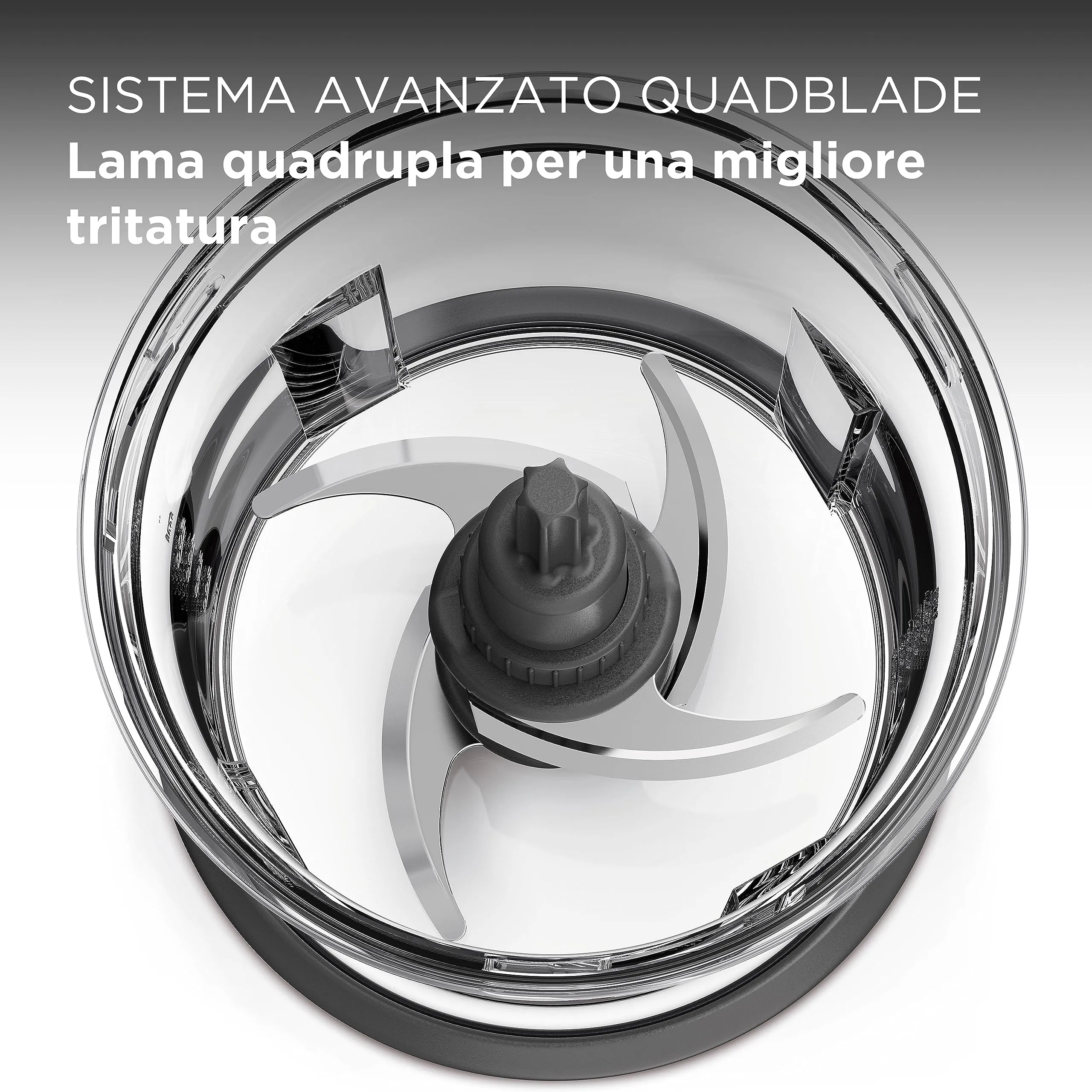 Kenwood Chopper CHP61.100WH, 500W, 0.5L, 2 velocità, Bianco/Silver - immagine 2