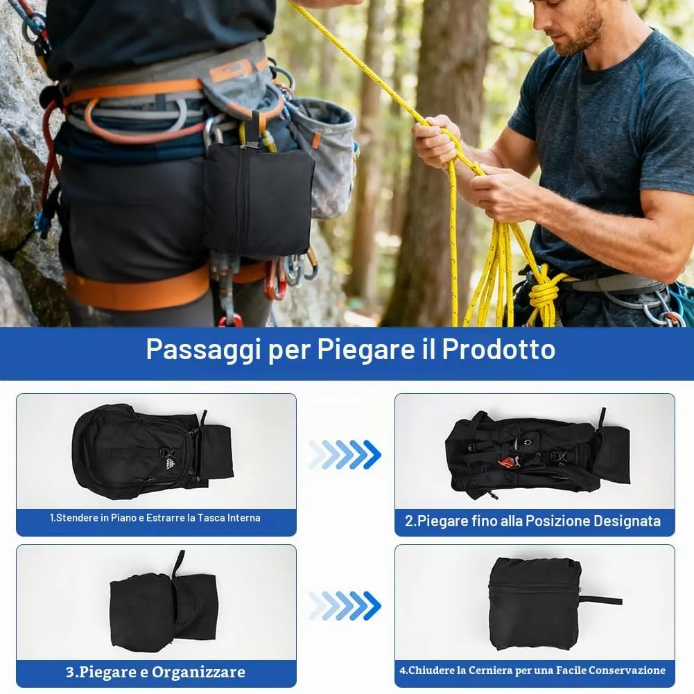 HOTUT Zaino Trekking Pieghevole 15 Litri, Impermeabile e Ultraleggero per Escursionismo, Campeggio e Viaggi - immagine 6