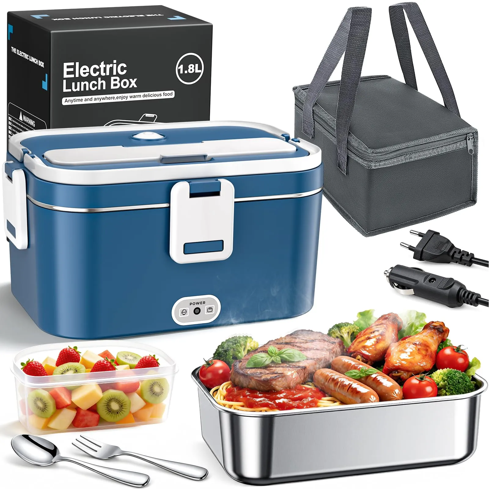 AOKBON Scaldavivande Elettrico Portatile 120W 1.8L per Auto, Camion e Ufficio - immagine 1