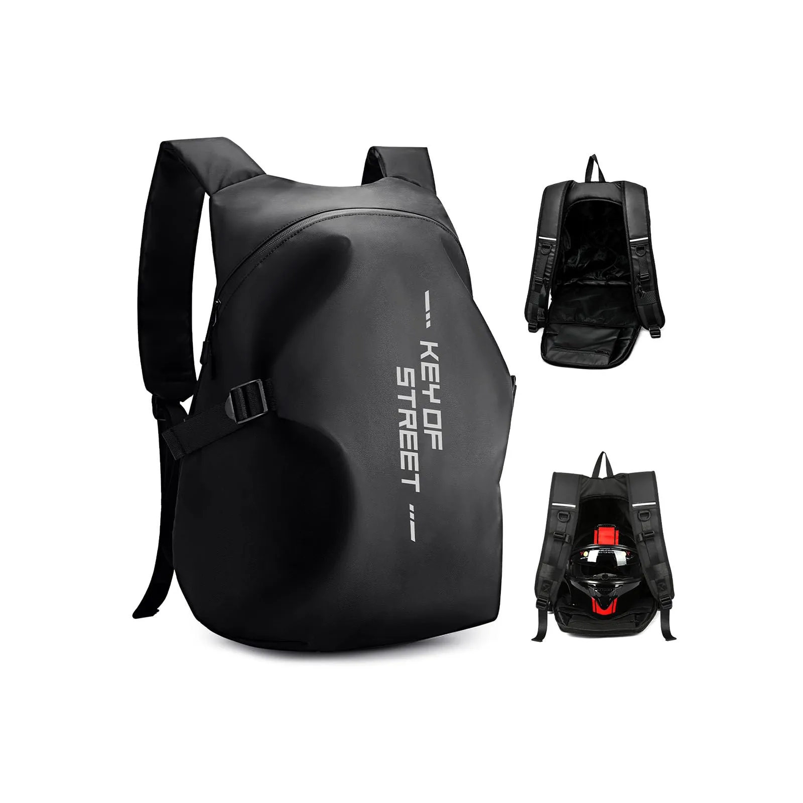 HYC00 Zaino Moto Impermeabile Riflettente per Casco Uomo Donna - immagine 1