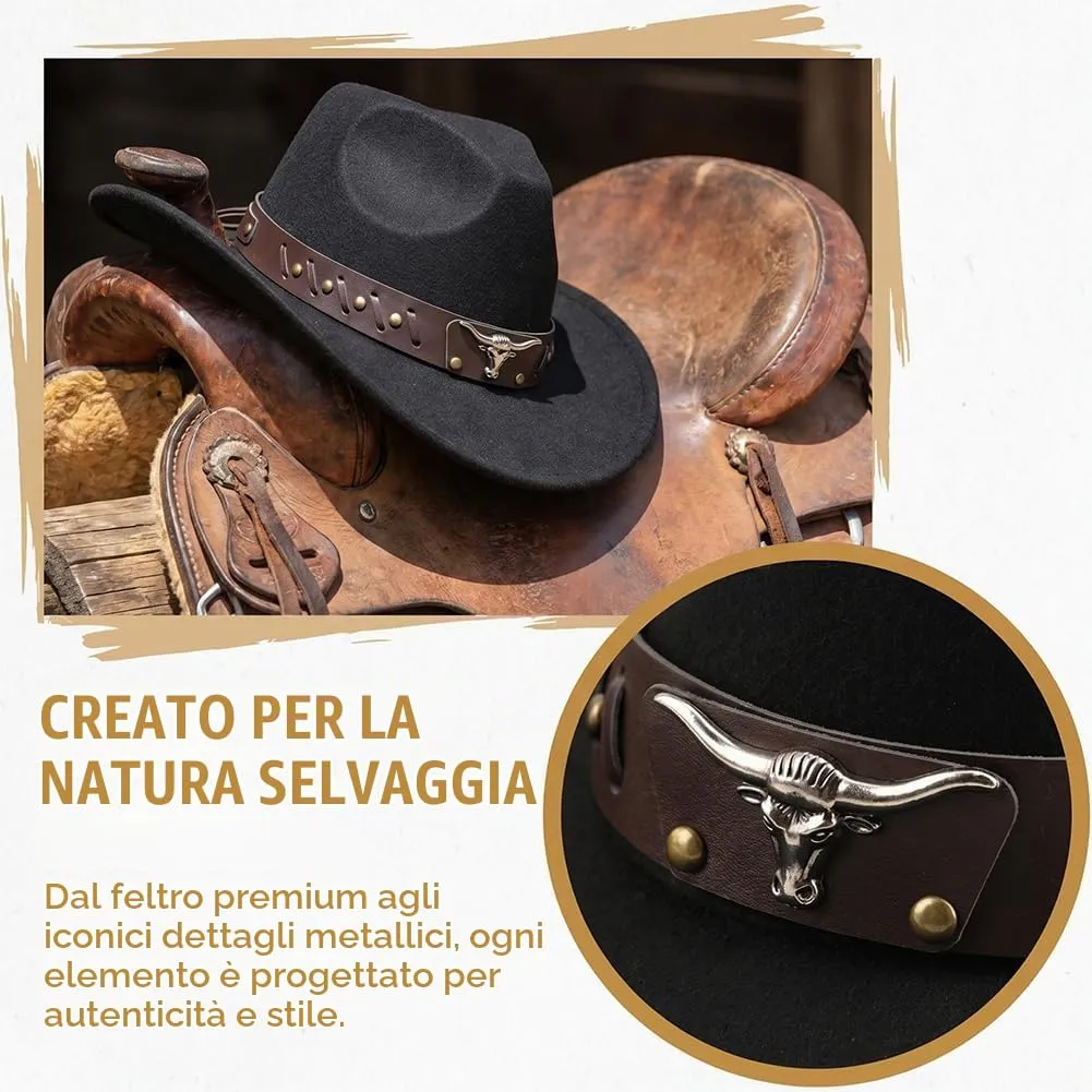 WFKKMEQ Costume da Cowboy Kit con Cappello, Bandana e Distintivo per Cosplay e Feste - immagine 3