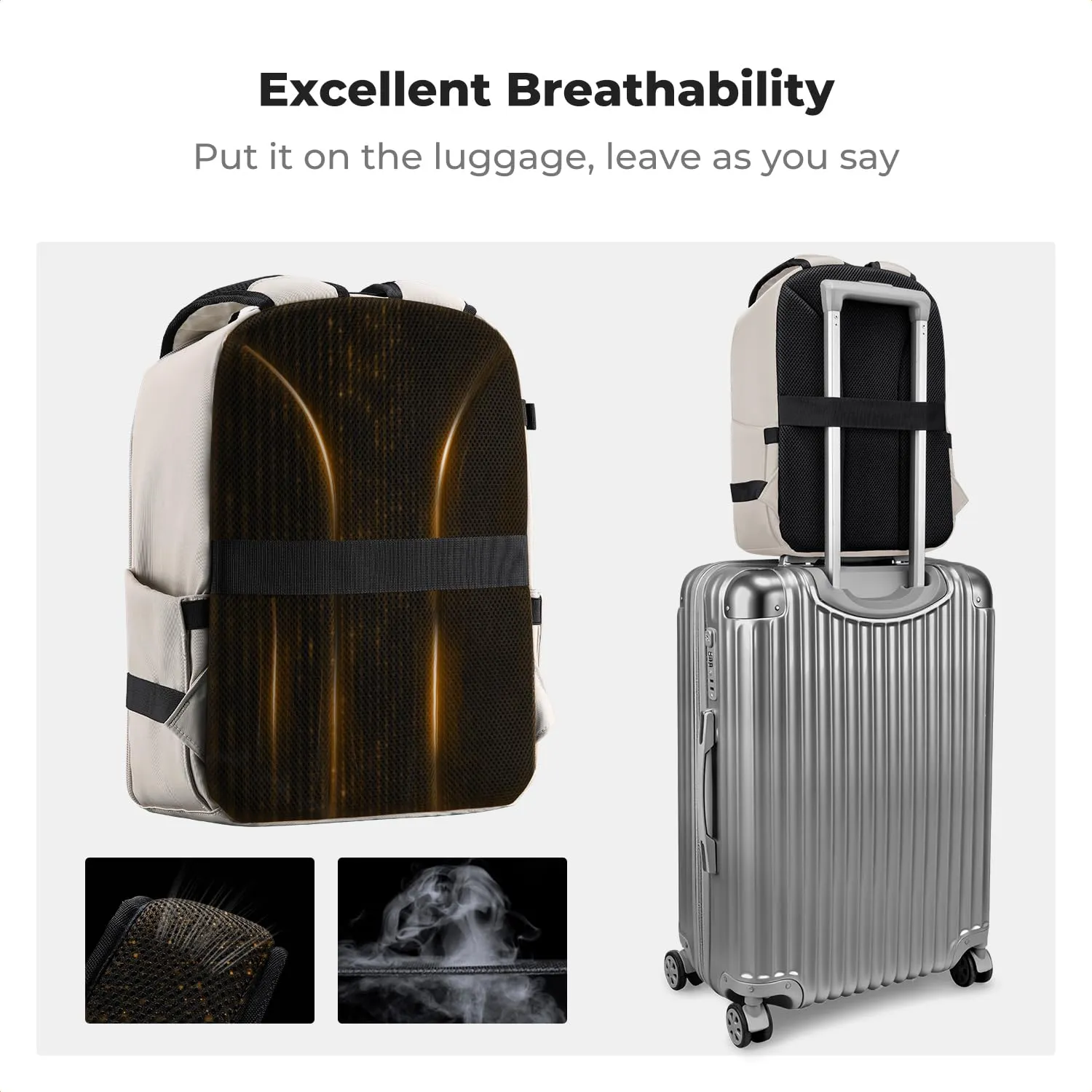 K&F Concept Zaino Fotografico Compatto 13L con Parapioggia, Bianco-Nero - immagine 7