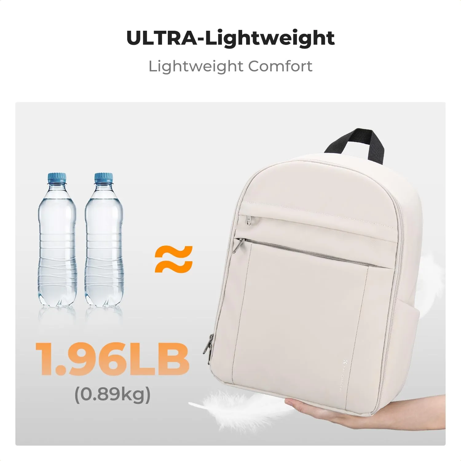 K&F Concept Zaino Fotografico Compatto 13L con Parapioggia, Bianco-Nero - immagine 8