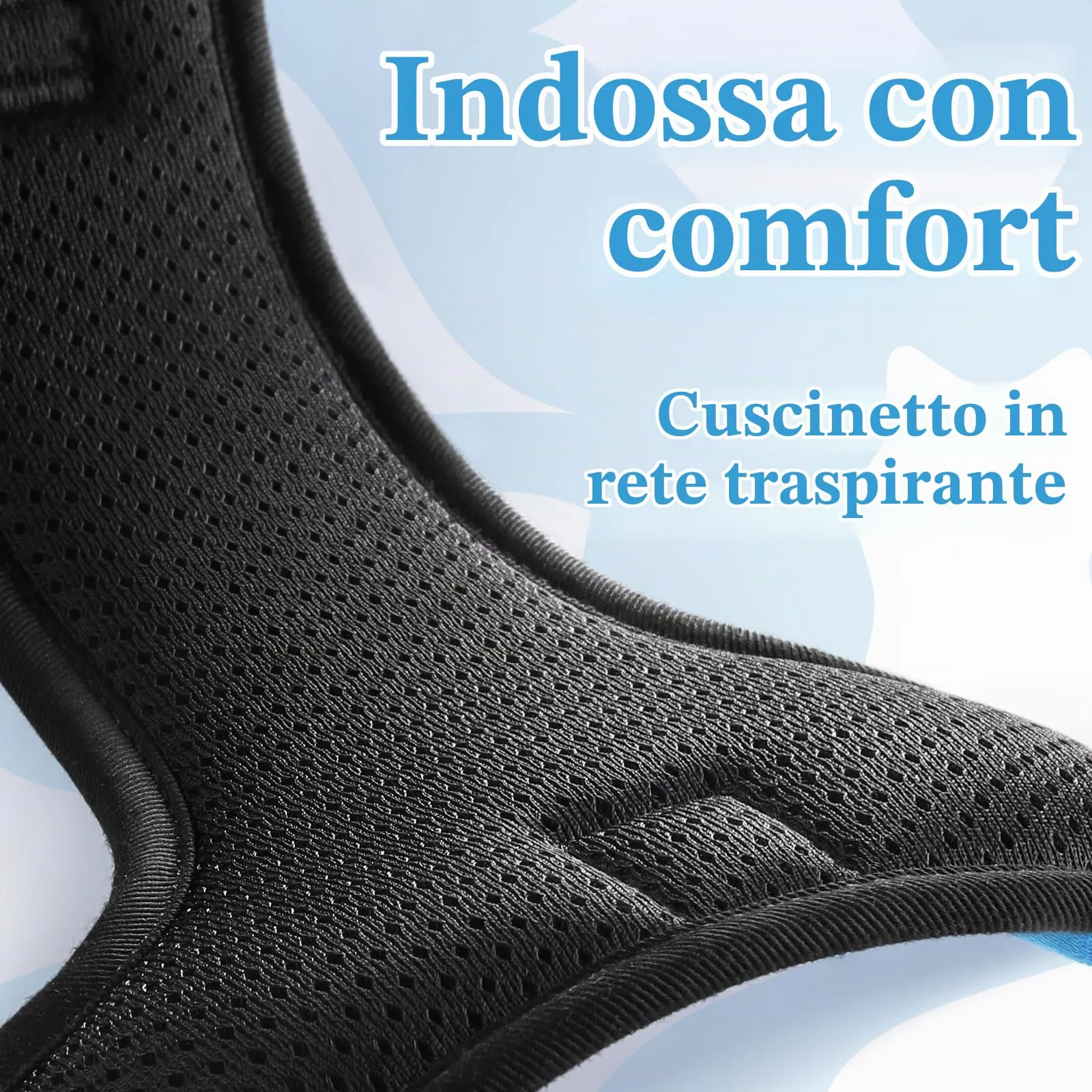 rabbitgoo Pettorina Cane ad H Antifuga, Taglia S, Azzurro - immagine 8