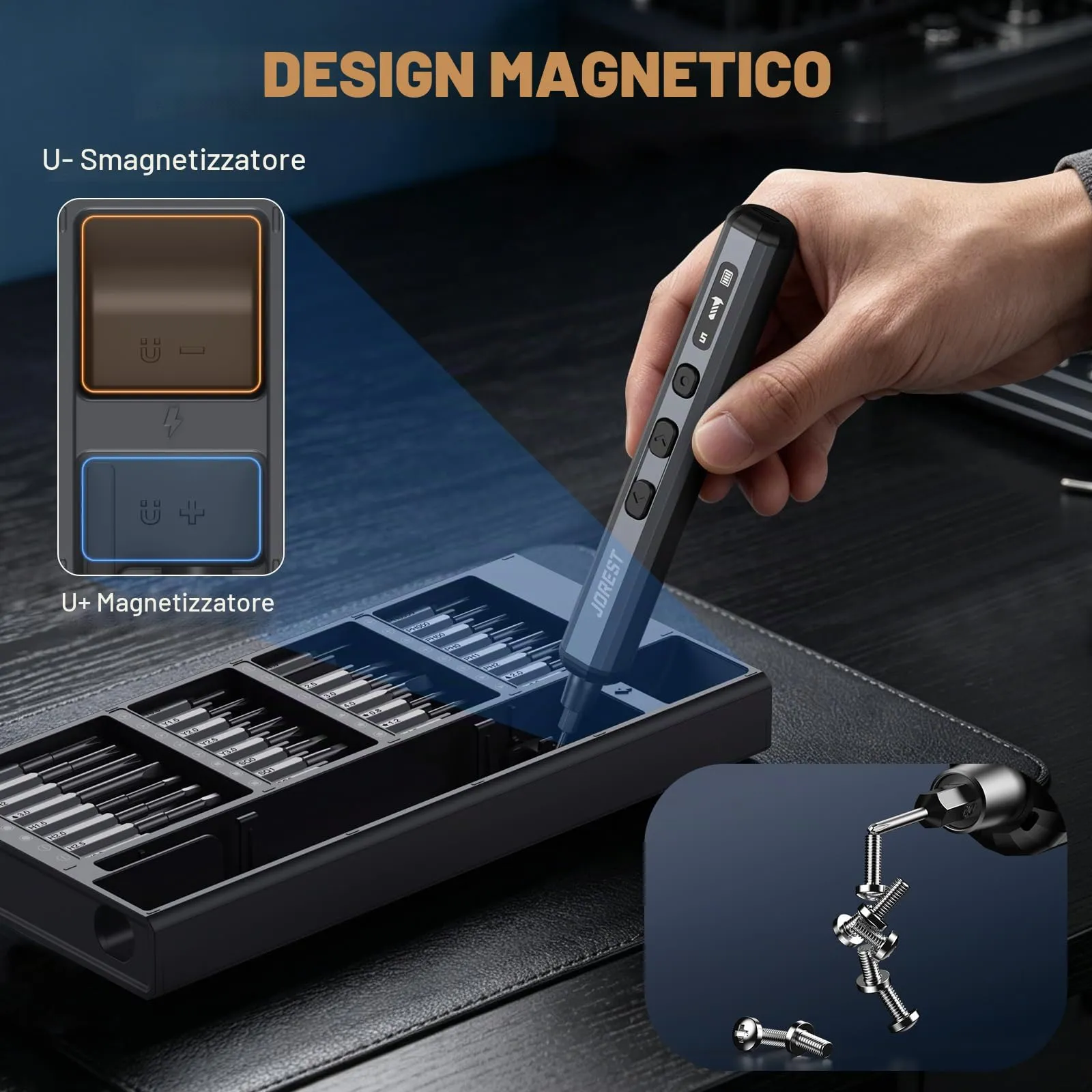 Jorest Set di mini avvitatori elettrici di precisione 70 in 1 - immagine 7