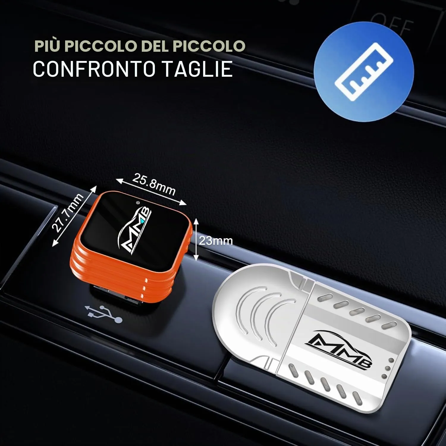 MMB CP-Ultra 2026 Adattatore Wireless CarPlay e Android Auto 2 in 1, Wi-Fi 6, Bluetooth 5.4, Arancione - immagine 5