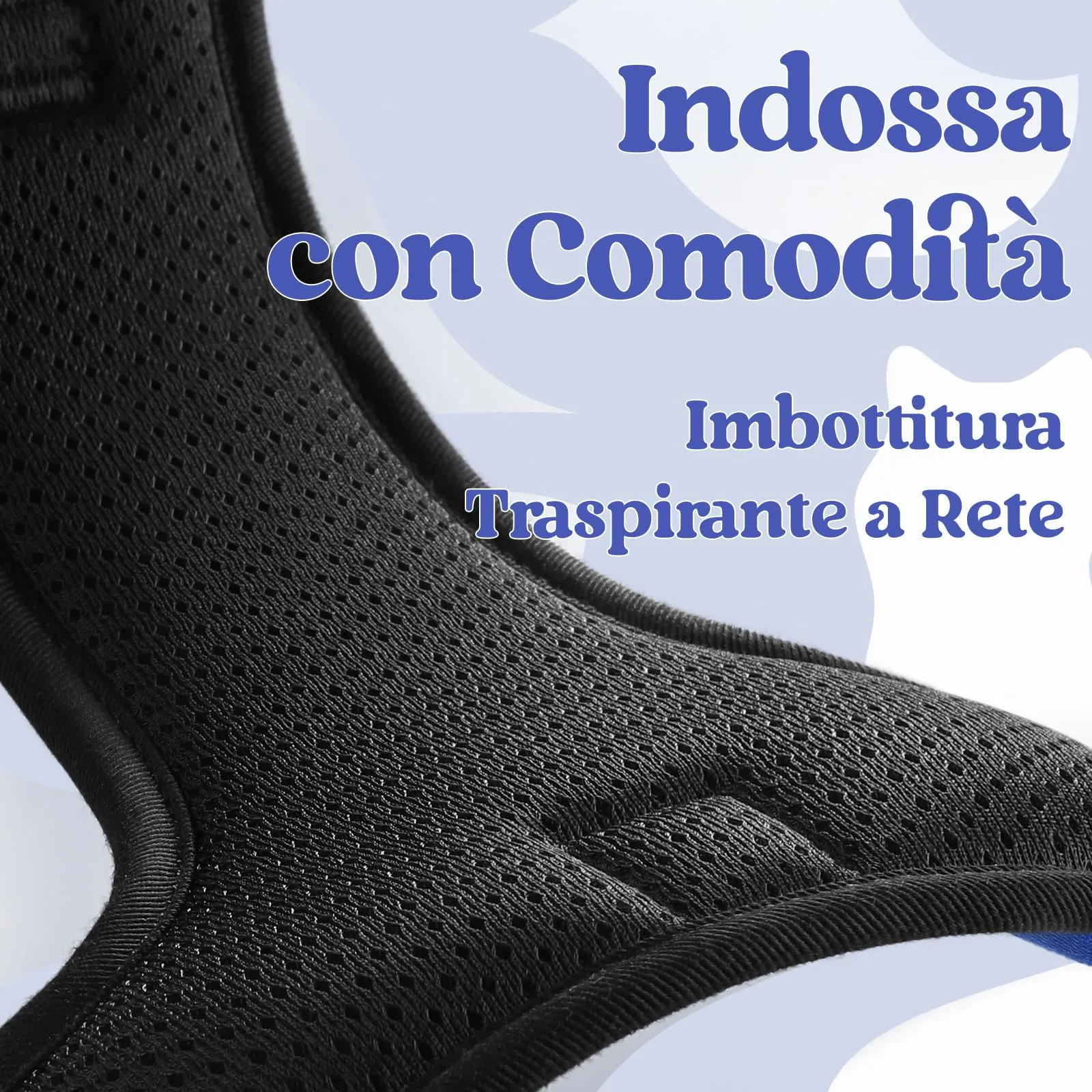 rabbitgoo Pettorina Cane ad H Antifuga con Maniglia e Bande Riflettenti, Blu, M - immagine 8