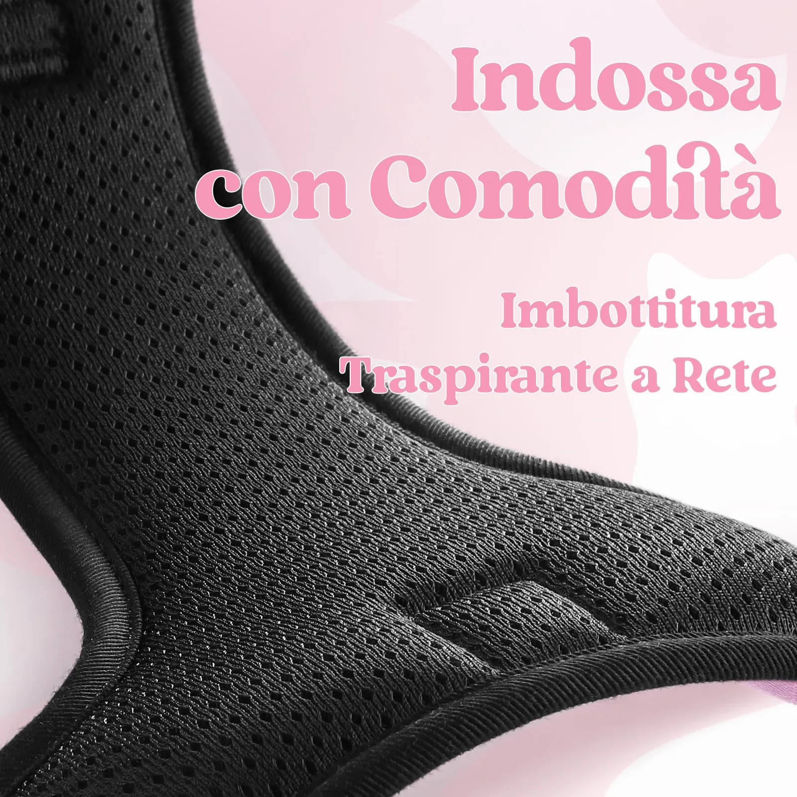 rabbitgoo Pettorina Cane Antifuga ad H con Maniglia e Bande Riflettenti, Rosa, XL - immagine 8