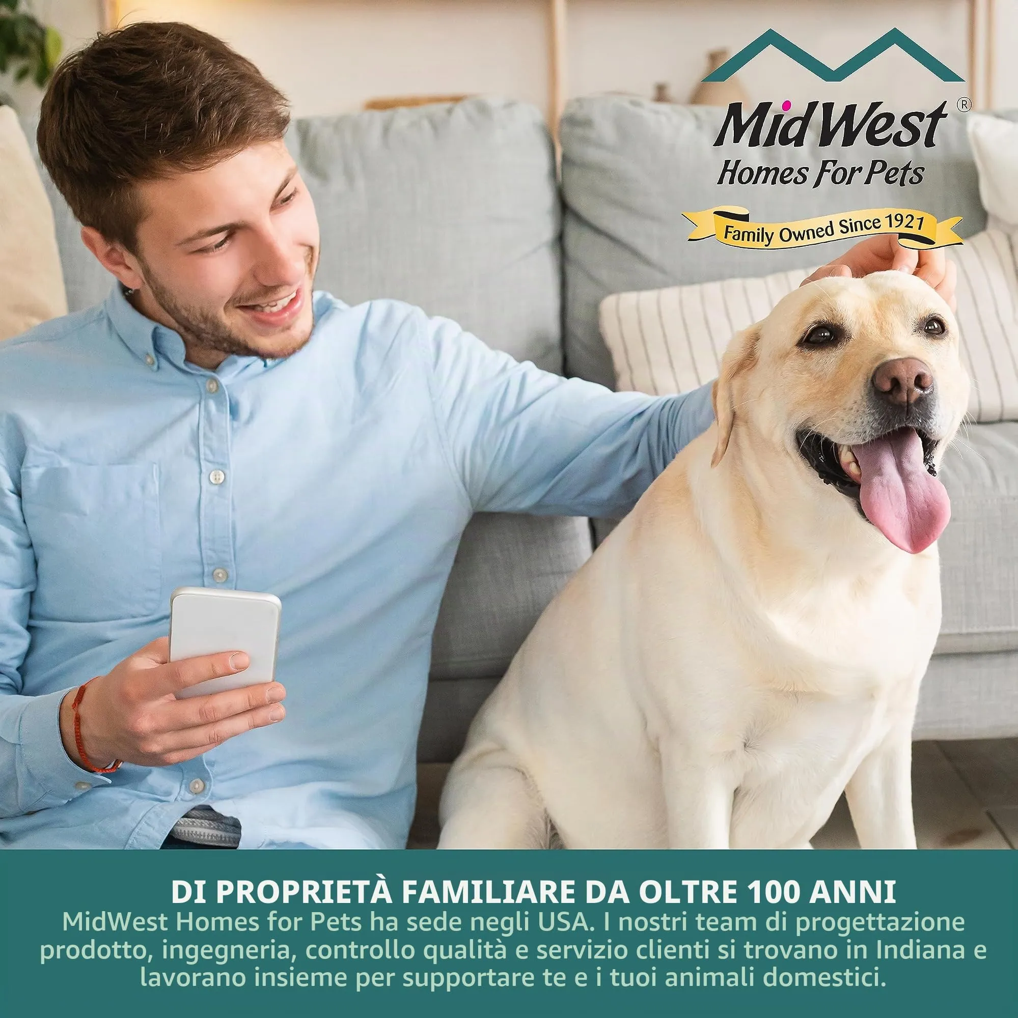 New World Gabbia per cani a doppia porta pieghevole in metallo 61 cm con vaschetta a prova di perdite - immagine 5