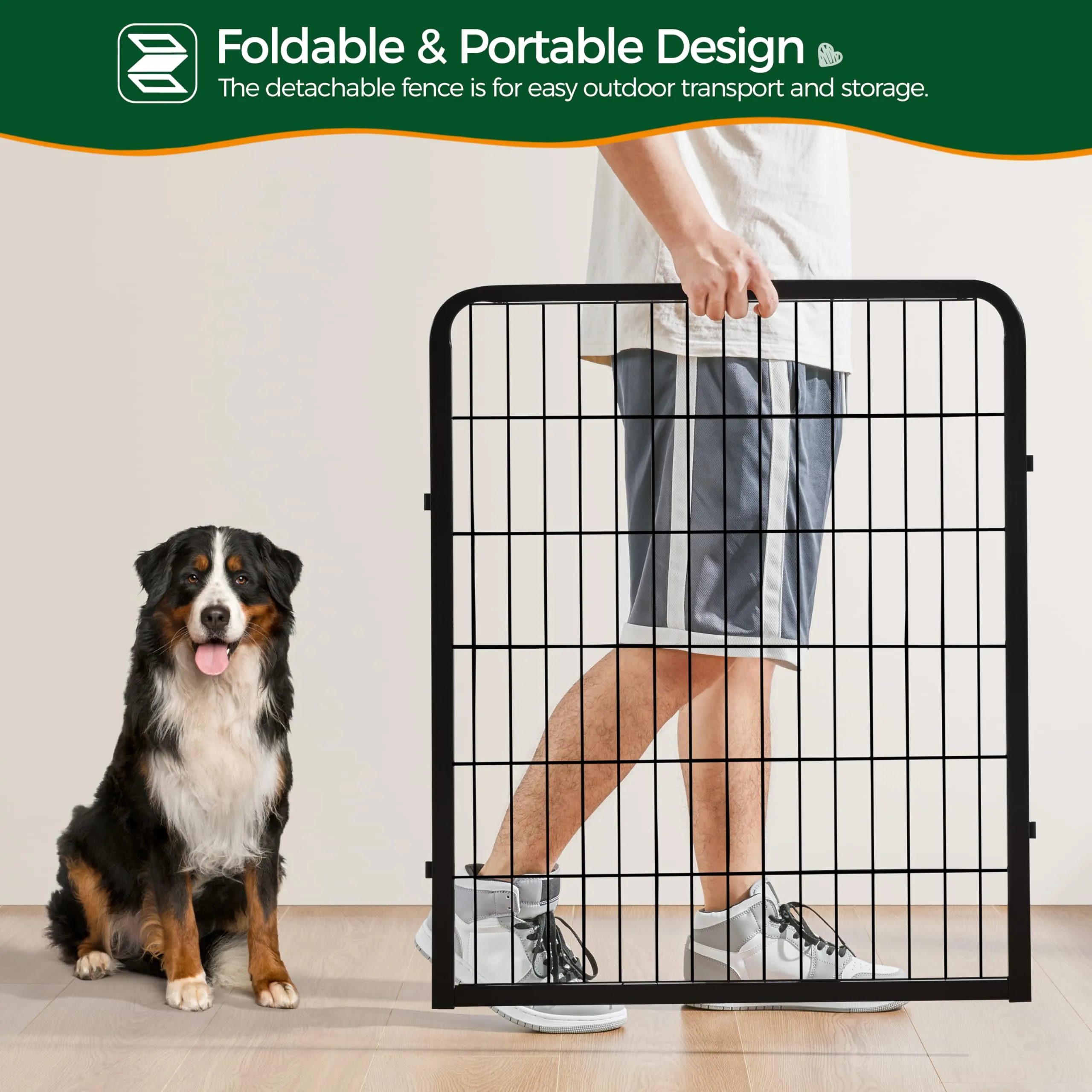 Yaheetech Recinto per Cani Cuccioli Pieghevole e Portatile, 6 pz, 65 x 80 cm - immagine 6
