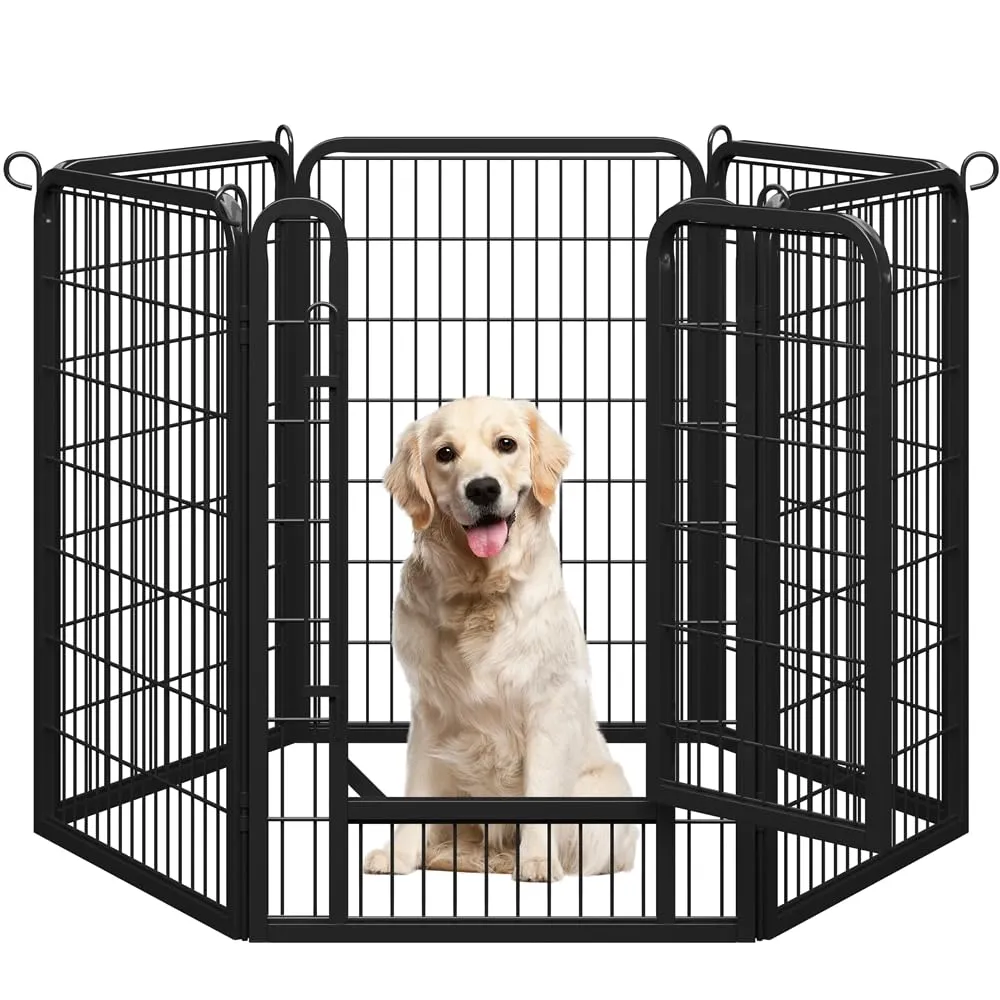 Yaheetech Recinto per Cani e Animali 6 Pannelli 68 x 100 cm, Nero - immagine 1