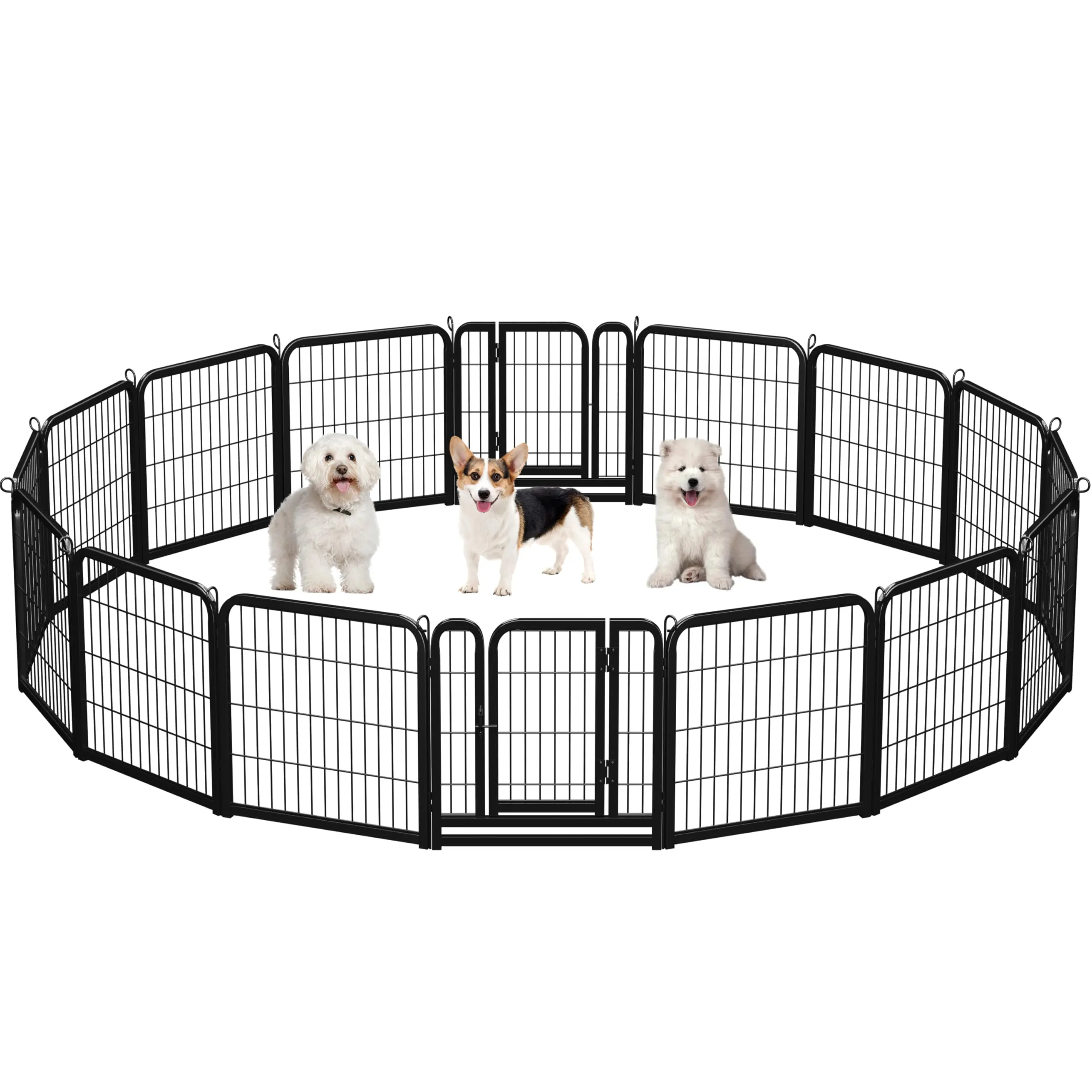 Yaheetech Recinto per Cani Cuccioli Pieghevole e Portatile, 16 pz, 63 x 63 cm - immagine 1