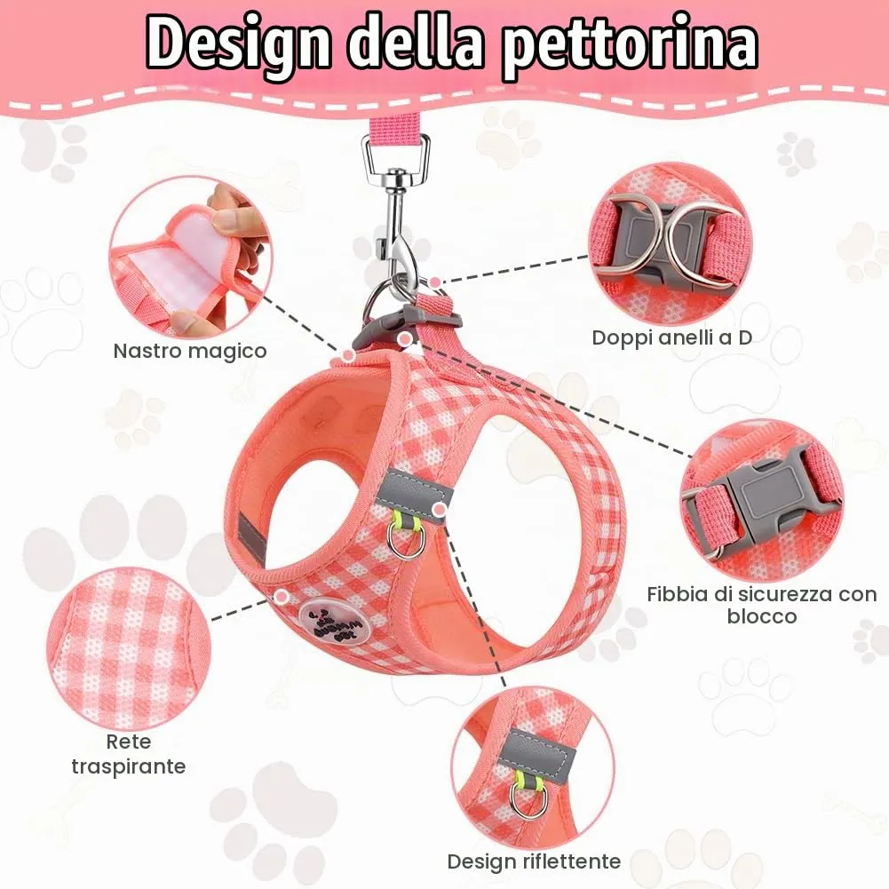 OFFCUP Set Imbracatura e Guinzaglio Traspirante per Cani e Gatti - immagine 3