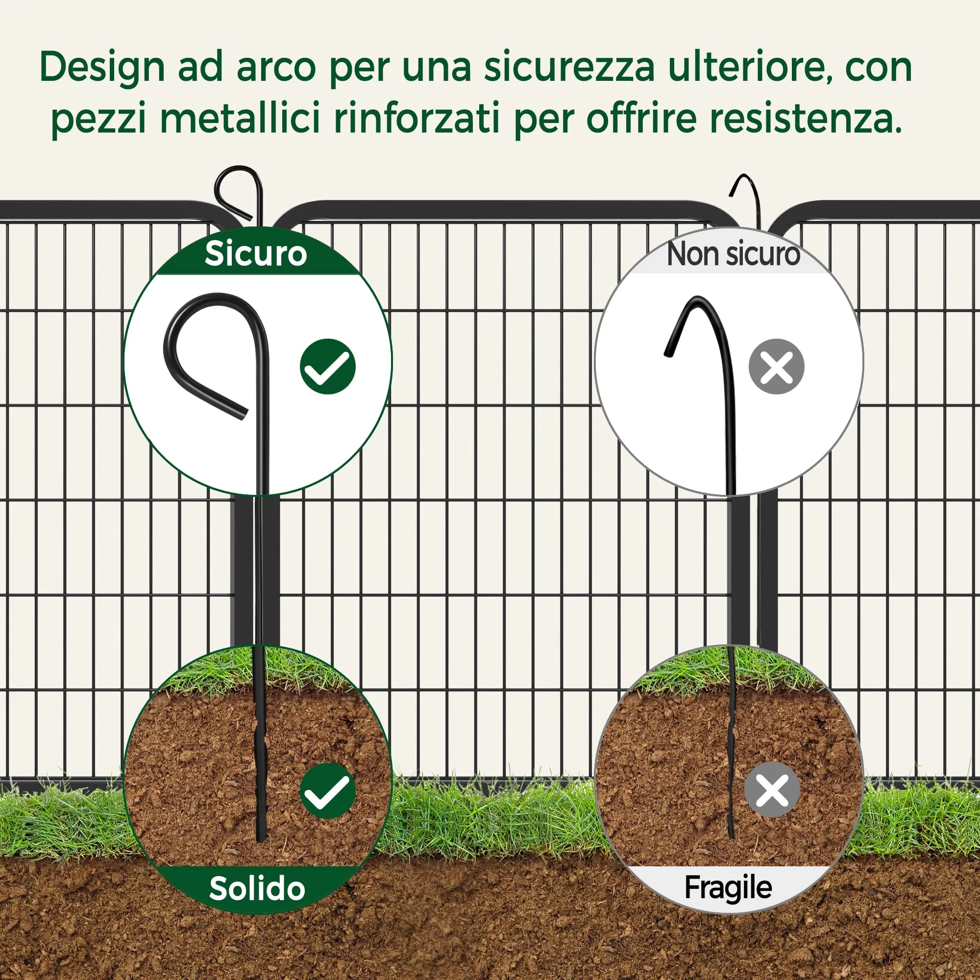 Yaheetech Recinto per Cani Cuccioli Pieghevole e Portatile, 8 pz, 65 x 80 cm - immagine 9