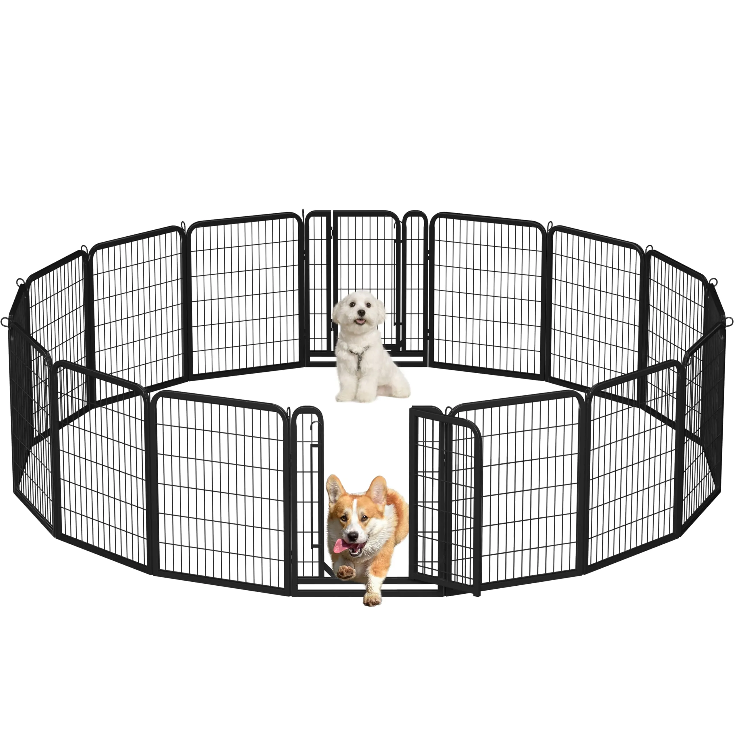 Yaheetech Recinto per Cani Cuccioli Pieghevole e Portatile, 16 pz, 65 x 80 cm - immagine 1