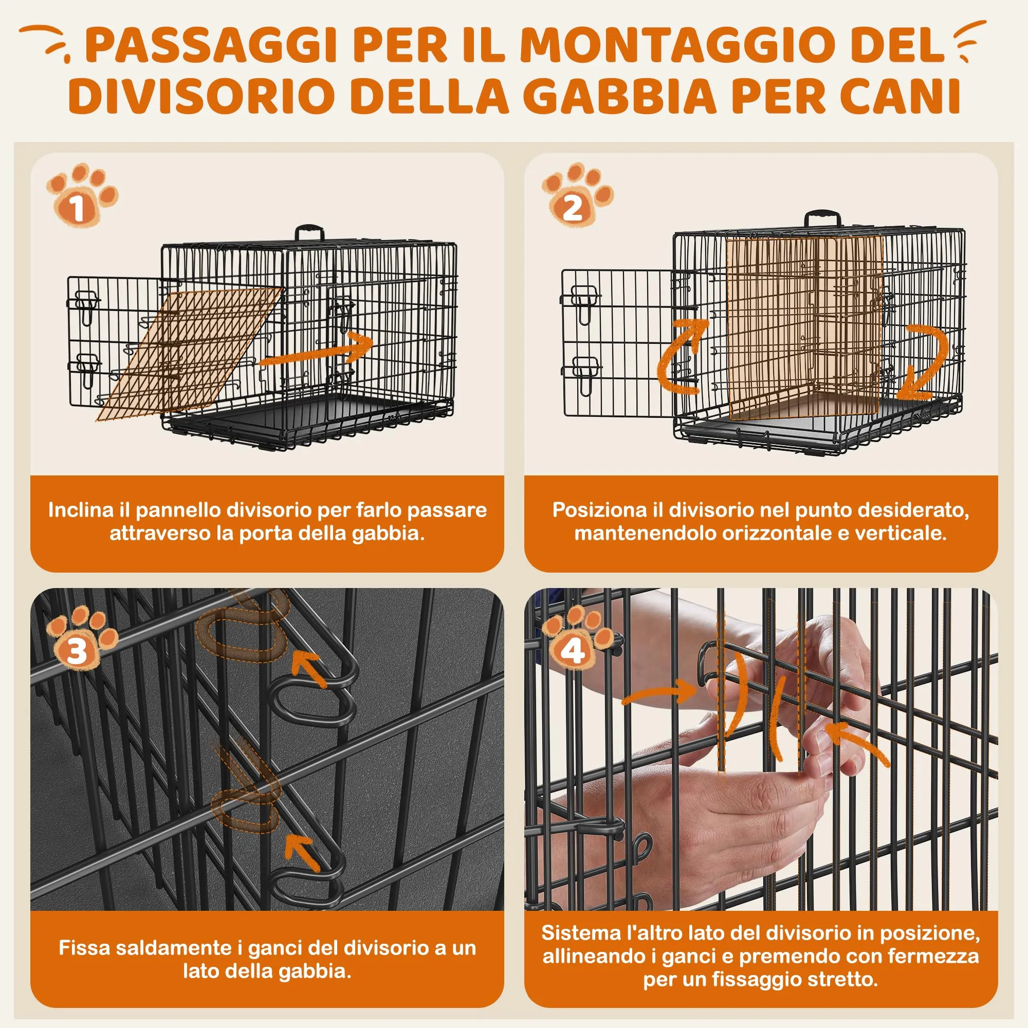 Yaheetech Gabbia Metallo per Cani Pieghevole 92 x 56,5 x 63 cm Nero - immagine 7