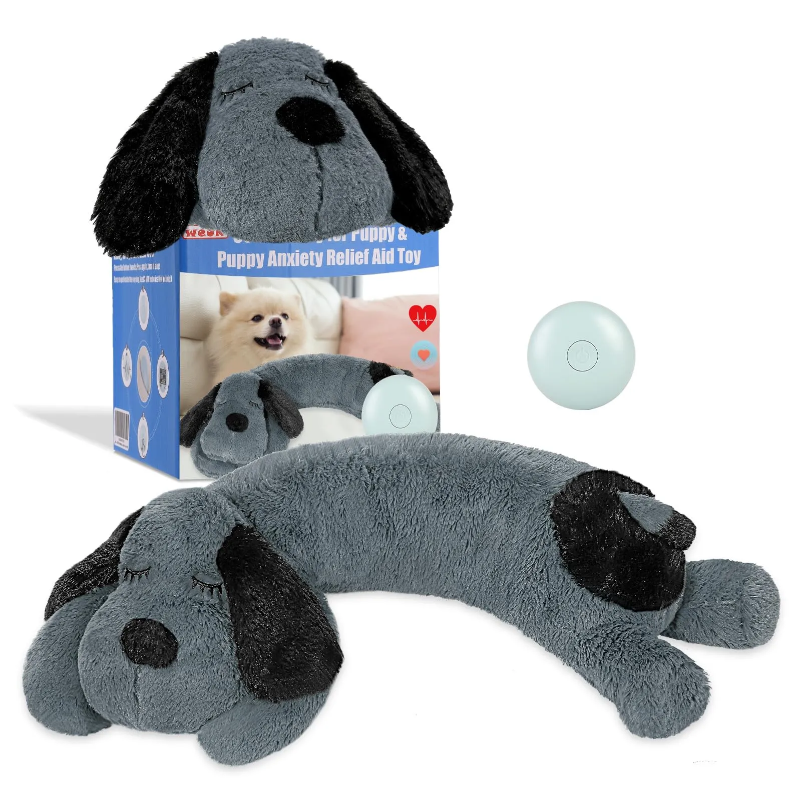 WEOK Heartbeat Puppy for Dogs and Cats Anxiety Relief Calming Toy - immagine 1