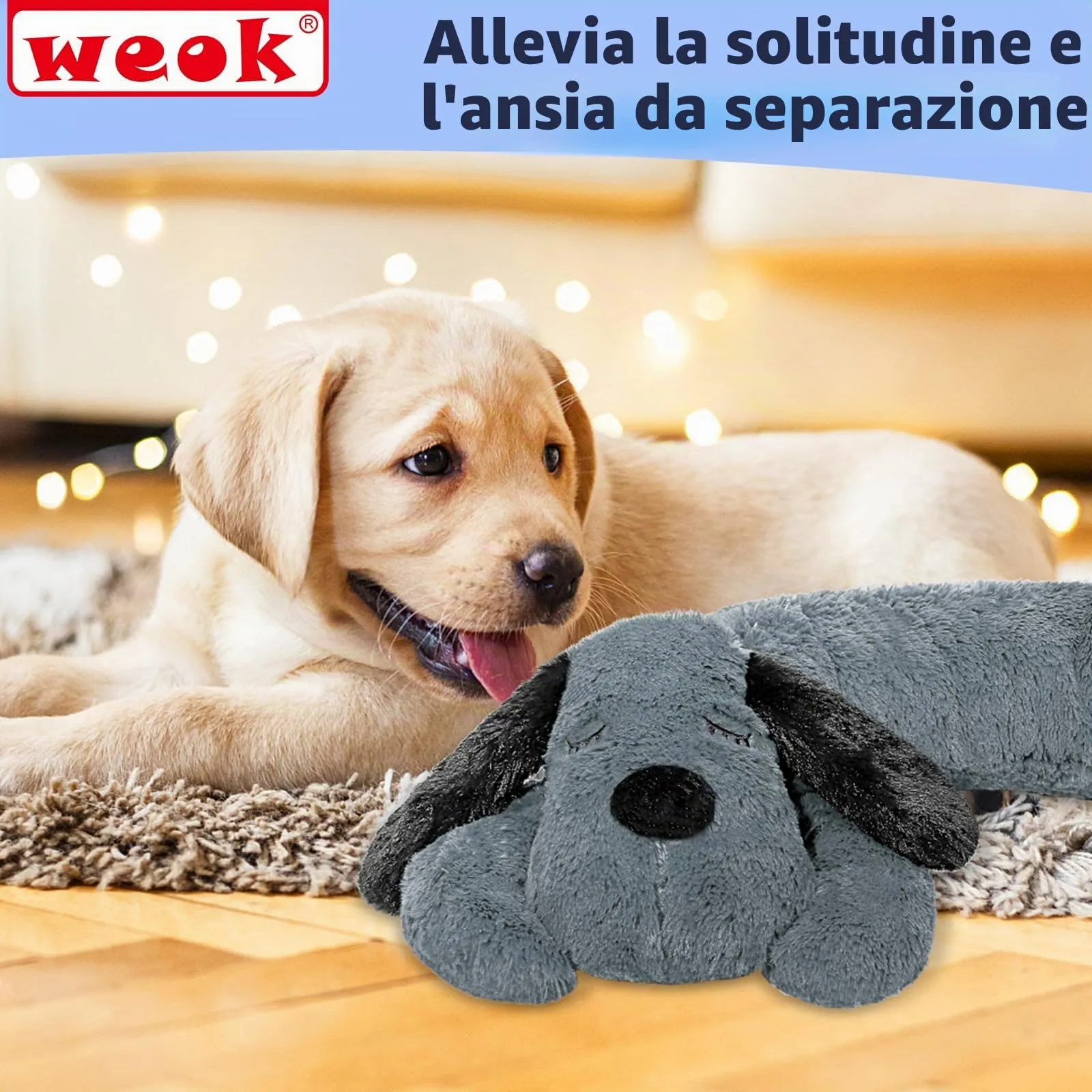 WEOK Heartbeat Puppy for Dogs and Cats Anxiety Relief Calming Toy - immagine 7