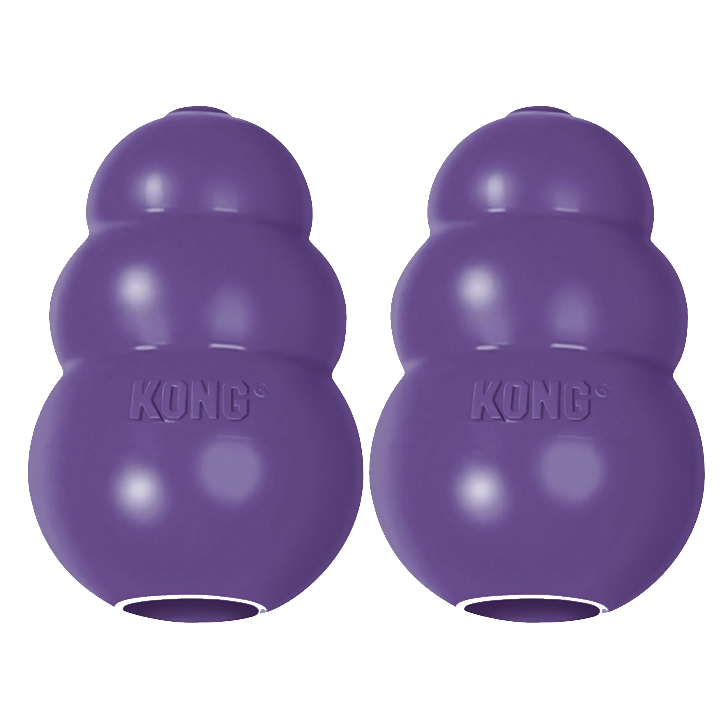KONG Giocattolo in gomma naturale per cani anziani, taglia media (confezione da 2) - immagine 1