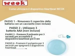 WEOK Giocattolo con Battito Cardiaco Simulato Anti-Ansia per Cani e Gatti, Peluche per Aiuto Comportamentale e Sonno - immagine 3