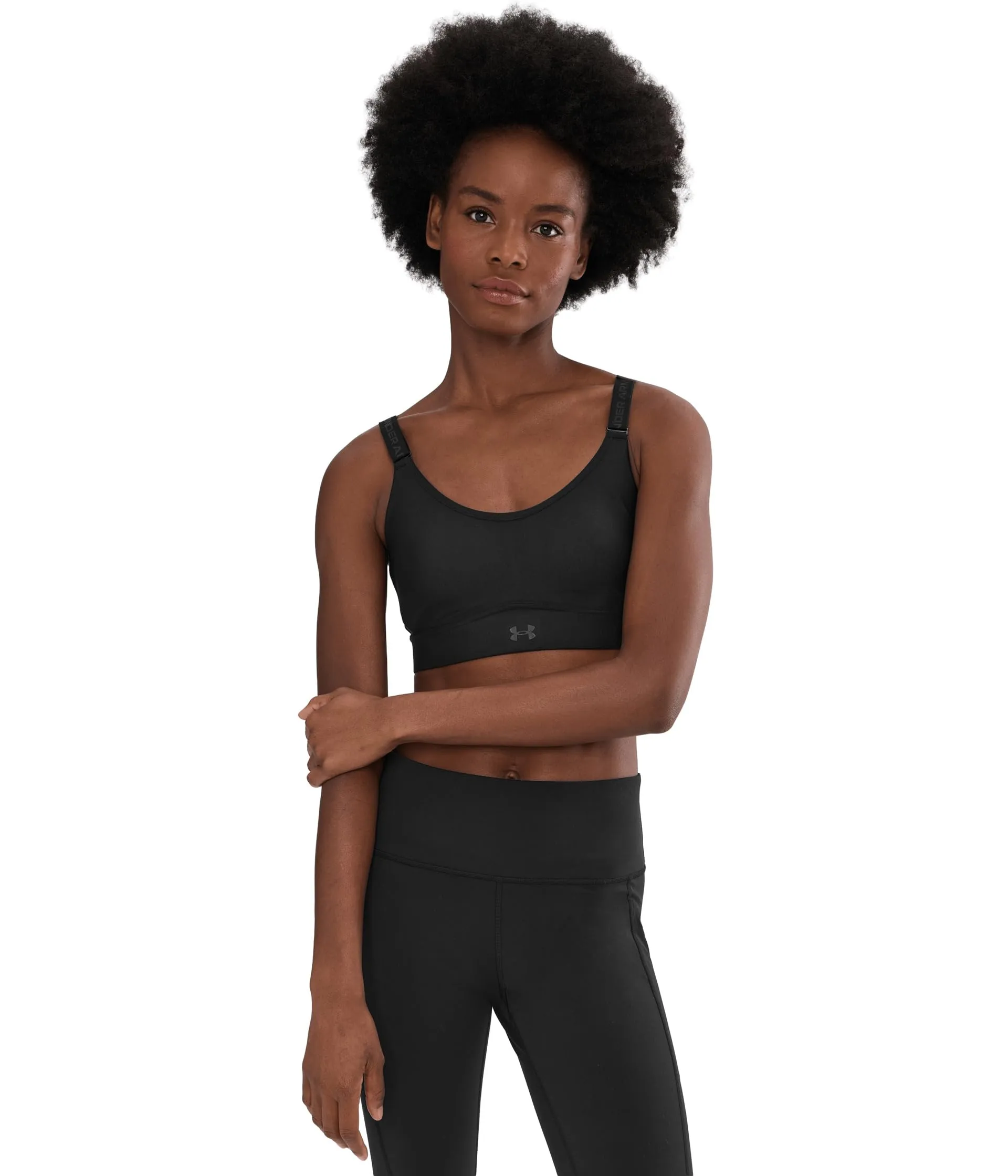 Under Armour Women's Infinity Mid Impact Sports Bra, Black, Large A-C - immagine 1