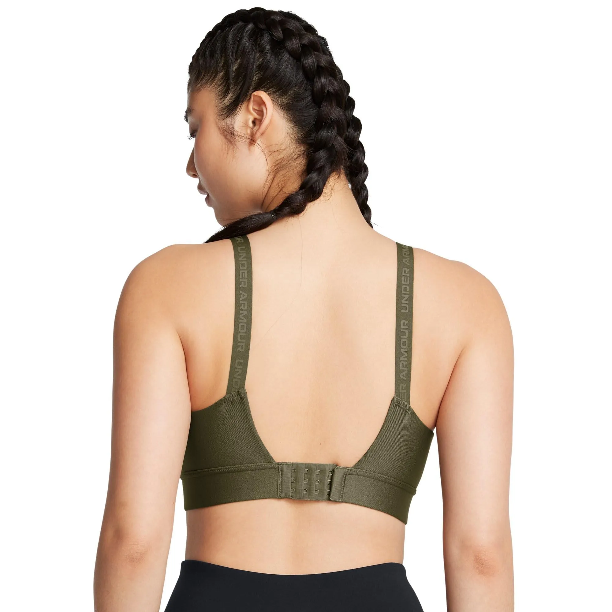 Under Armour Infinity Mid Impact Sport Bra for Women - Marine Green OD - immagine 2