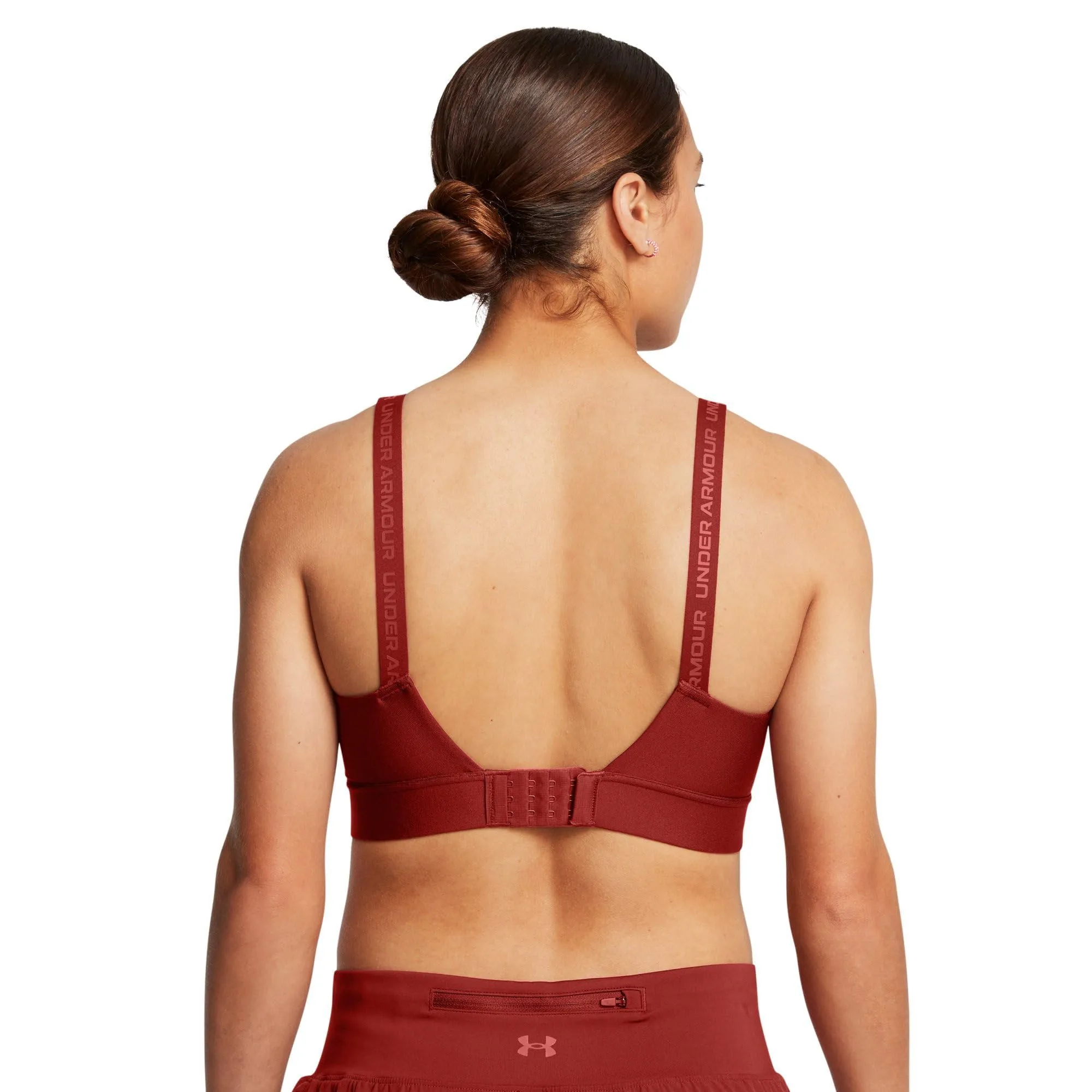 Under Armour Reggiseno Sportivo Infinity Mid Impact Donna - Arancio Terra - X-Small D/DD - immagine 2