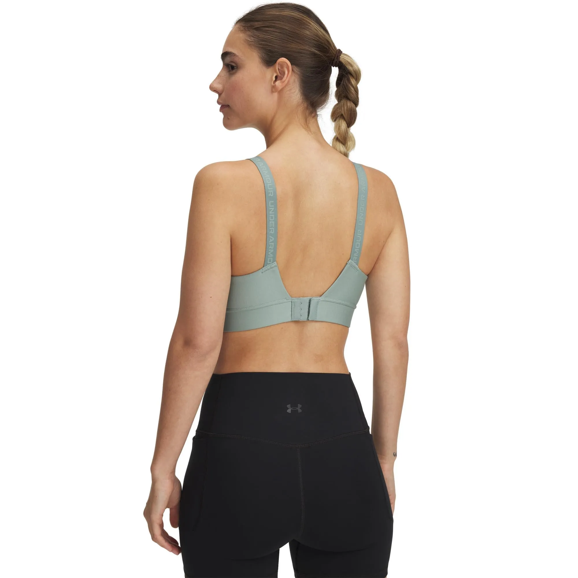 Under Armour Infinity Mid Impact Reggiseno Sportivo da Donna - Verde Silice - X-Small D/DD - immagine 2