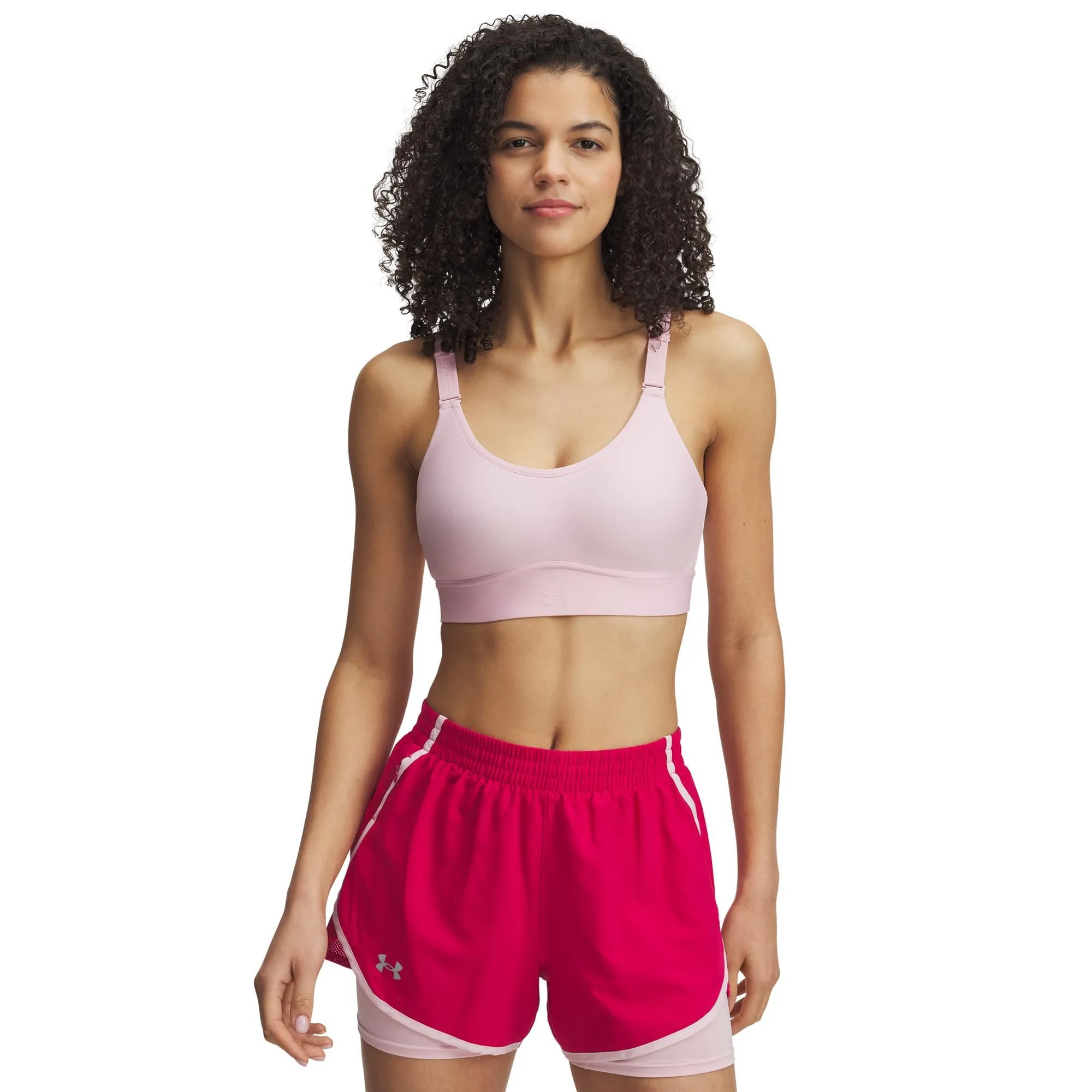 Under Armour Reggiseno Sportivo Infinity Mid Impact Donna, Prime Pink, X-Large D/DD - immagine 1