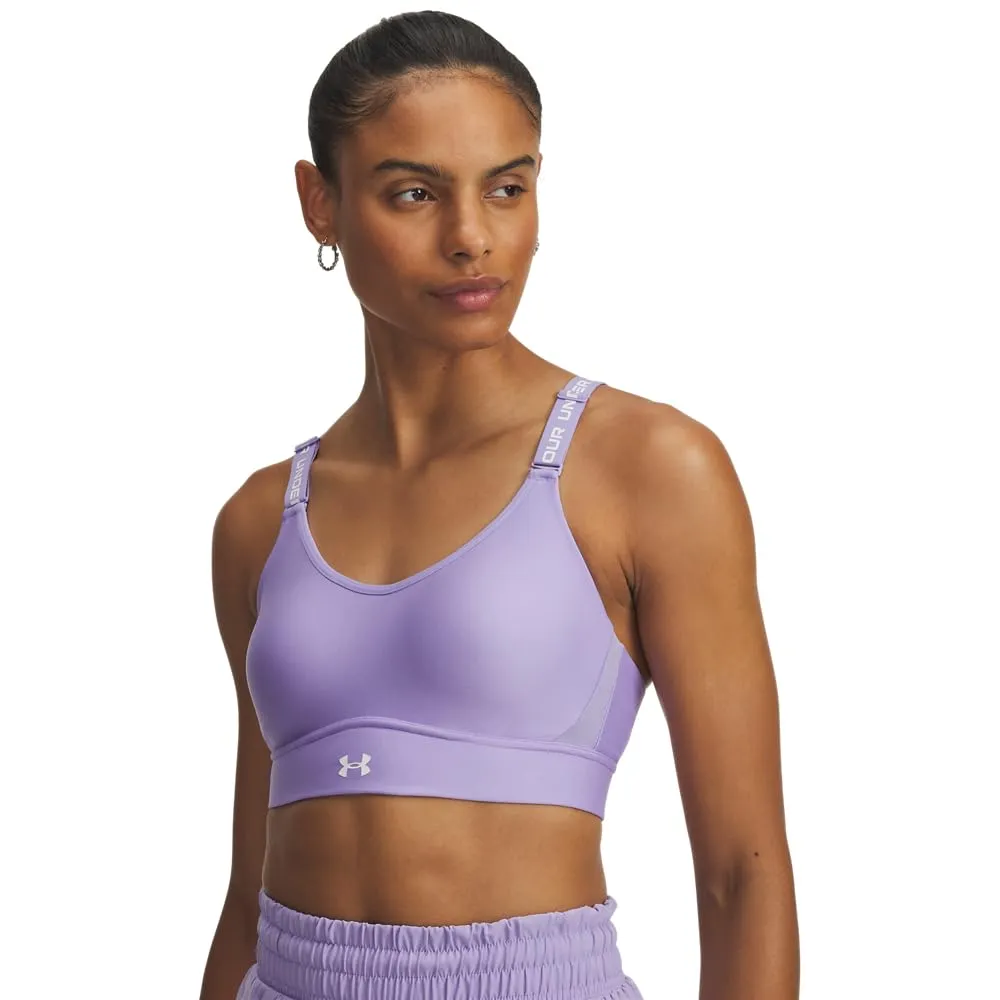 Under Armour Reggiseno Sportivo Infinity Mid Impact da Donna, Trasparente/Bianco, Small A/C - immagine 1