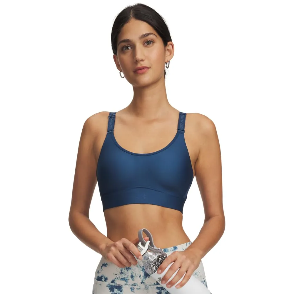 Under Armour Reggiseno da Corsa Mid Keyhole Donna, Small D/DD, Wham Blue - immagine 1
