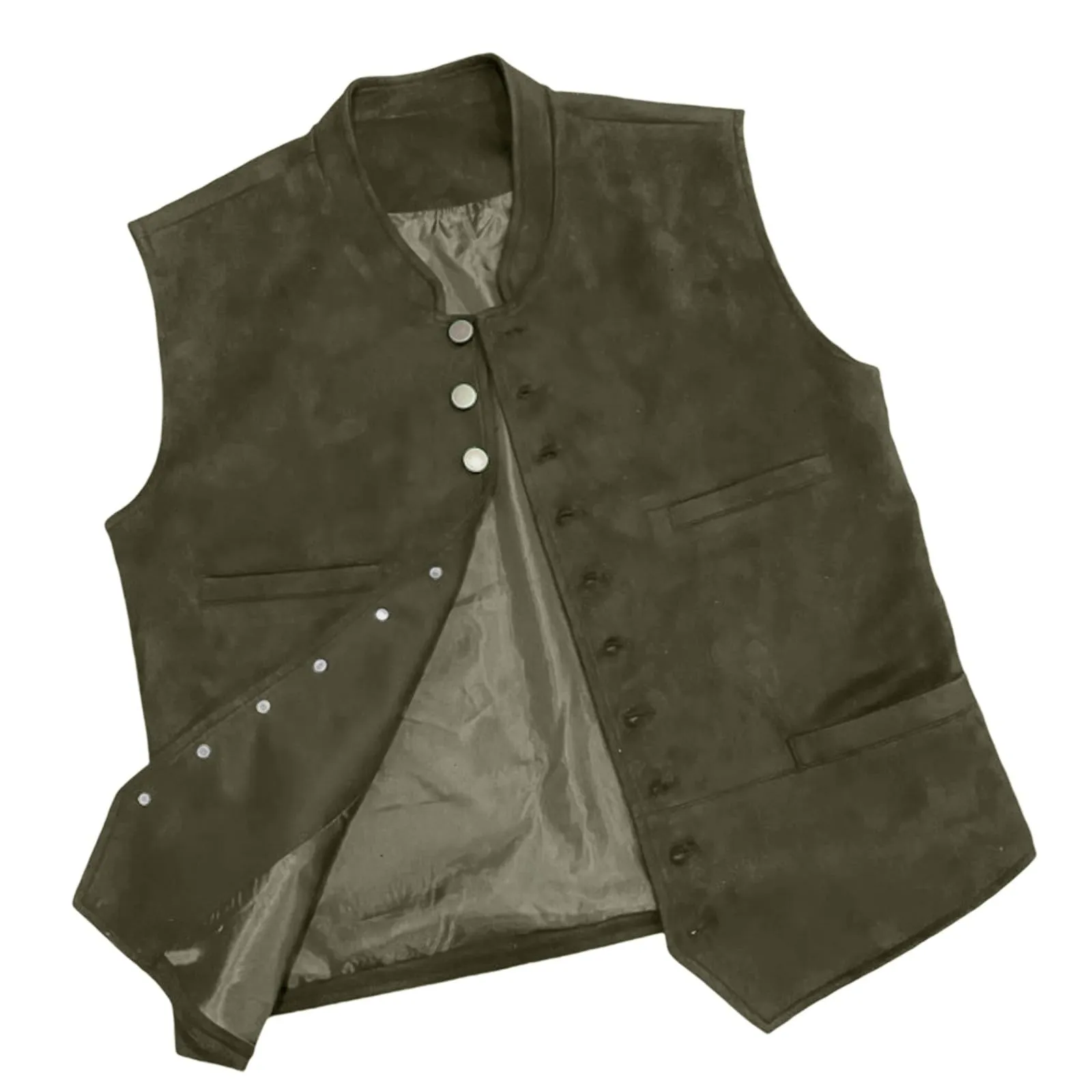 Generisch Gilet Formale da Uomo, Verde, M - immagine 3